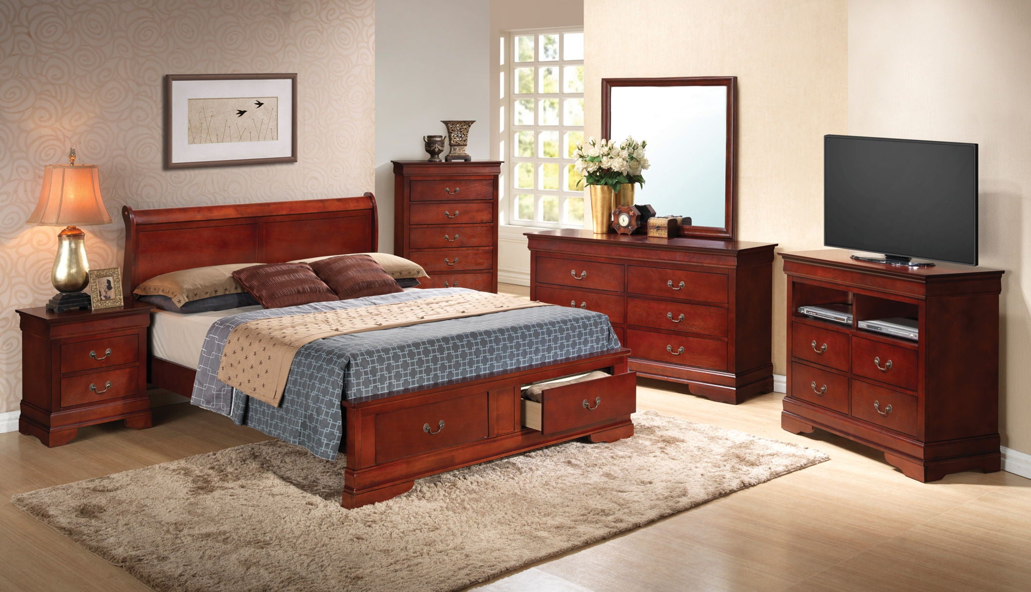 Louis Phillipe - Storage Bed - Best Buy Furniture