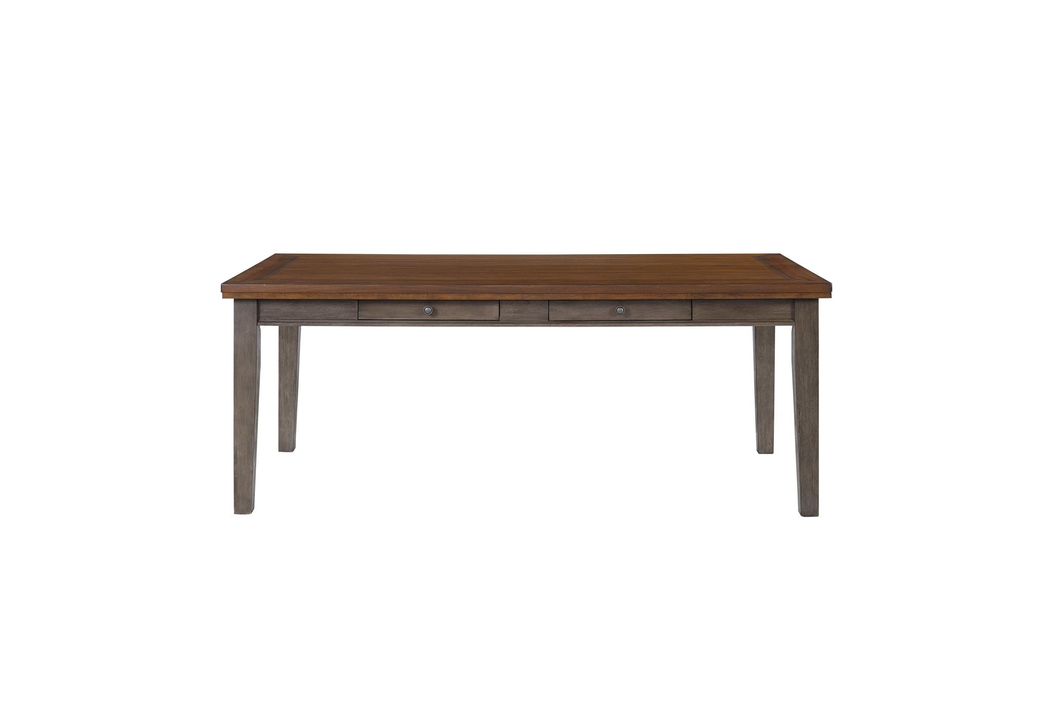 Casual Two Tone 6 Drawer Dining Table - Gray - Best Buy Furniture