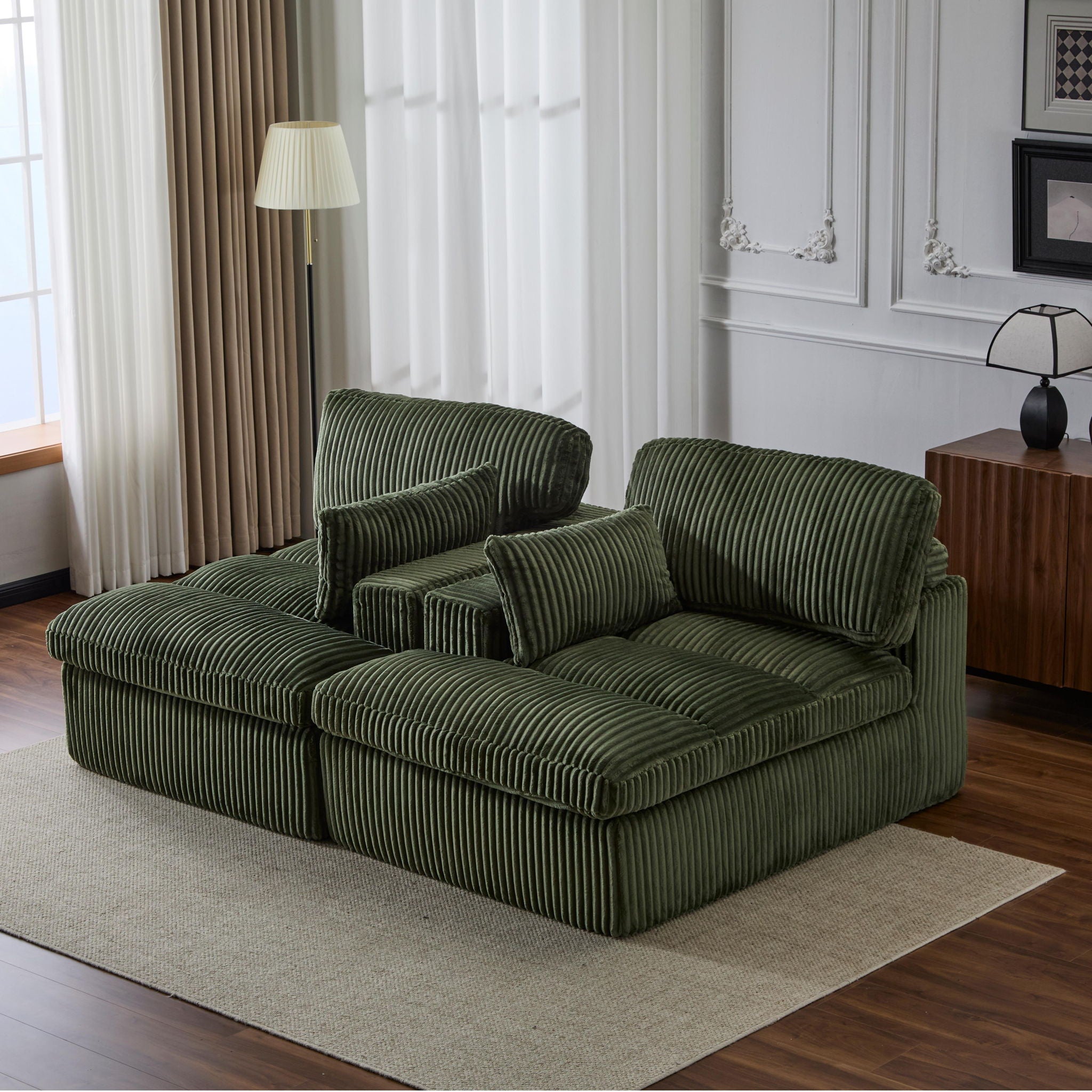 Double Chaise Lounge Chair, Oversized Upholstered Sleeper Cloud Couch - Best Buy Furniture