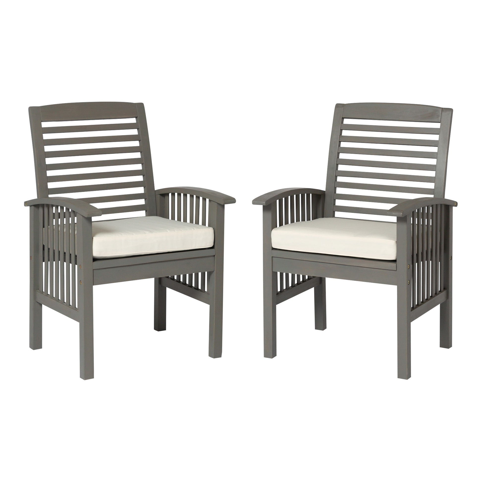 Modern 2 Piece Slat Back Patio Chairs With Cushions - Best Buy Furniture