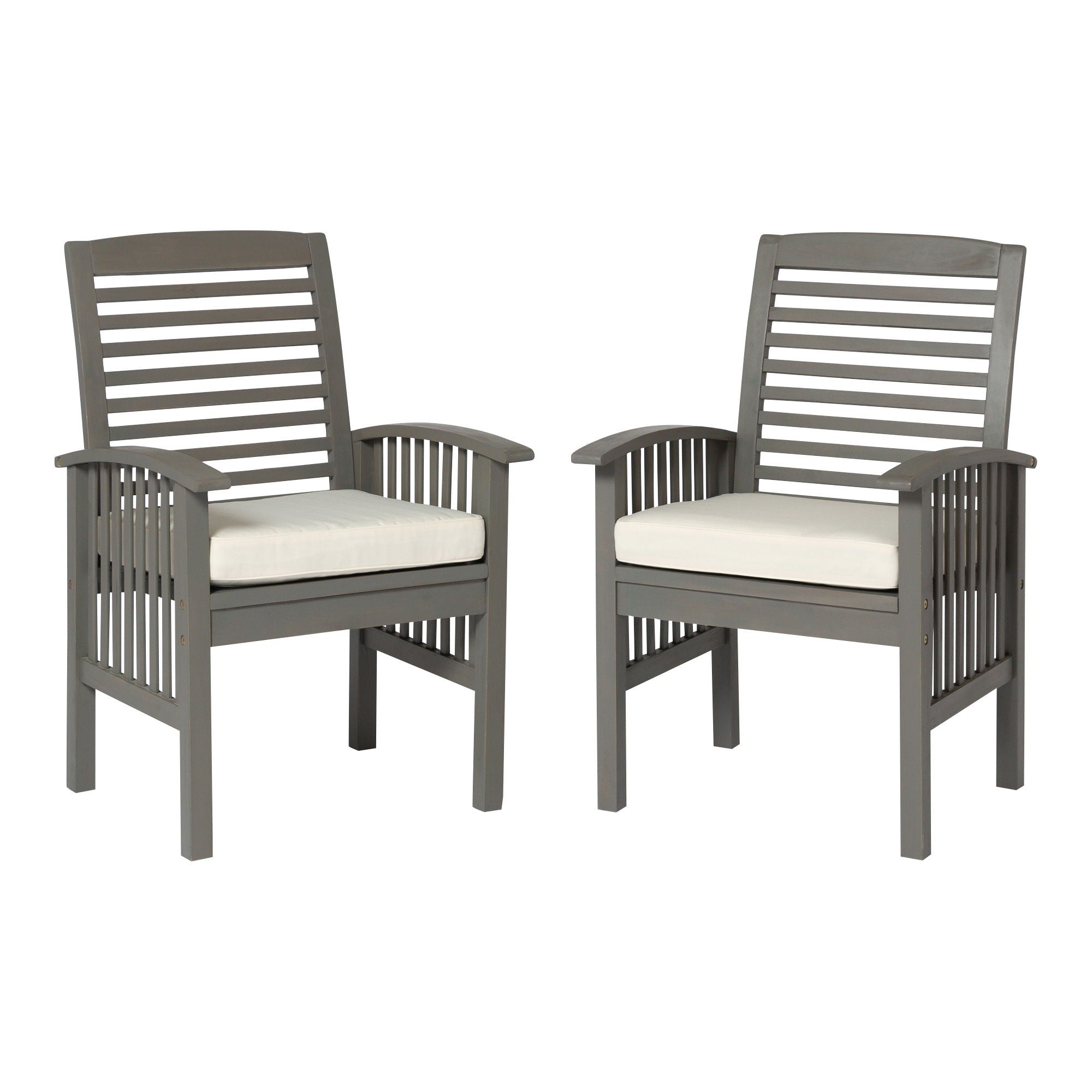 Modern 2 Piece Slat Back Patio Chairs With Cushions - Best Buy Furniture