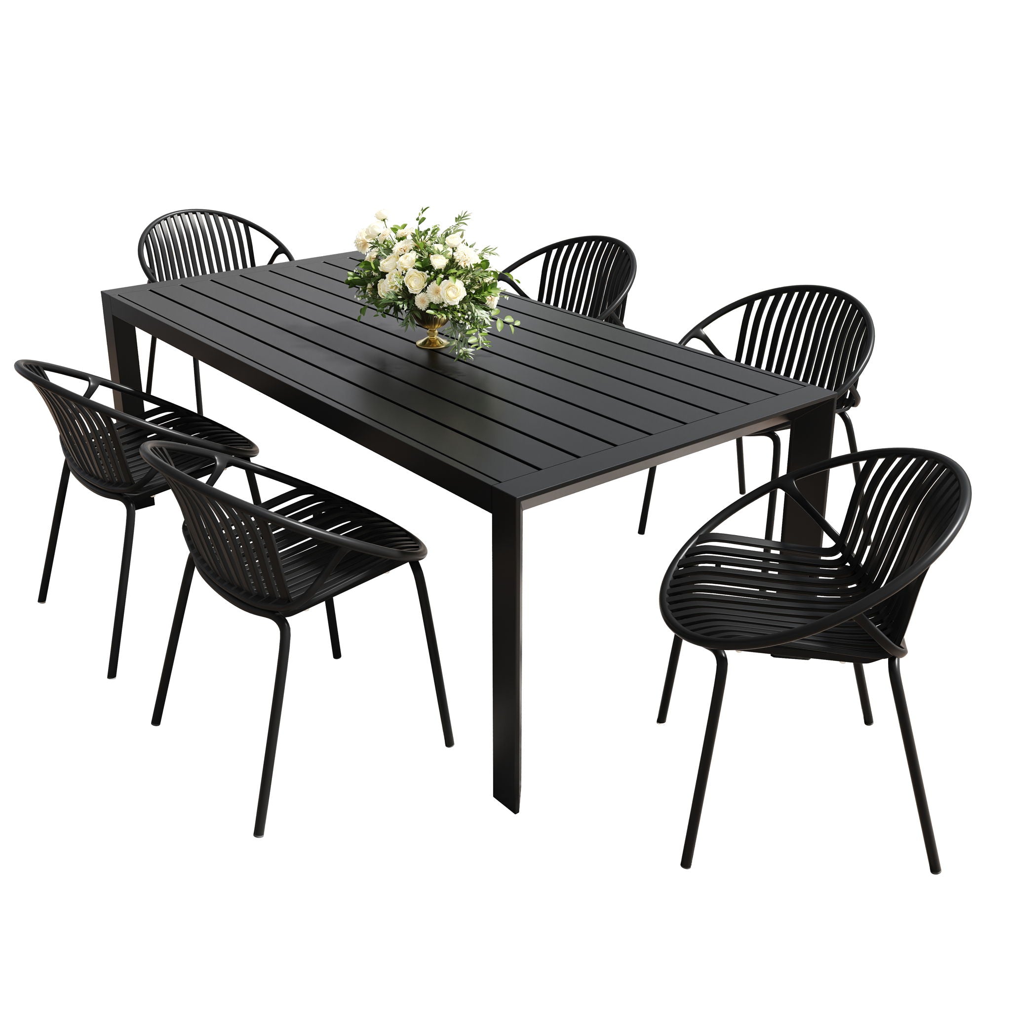 7 Piece Dining Set With Stackable Chairs - Best Buy Furniture