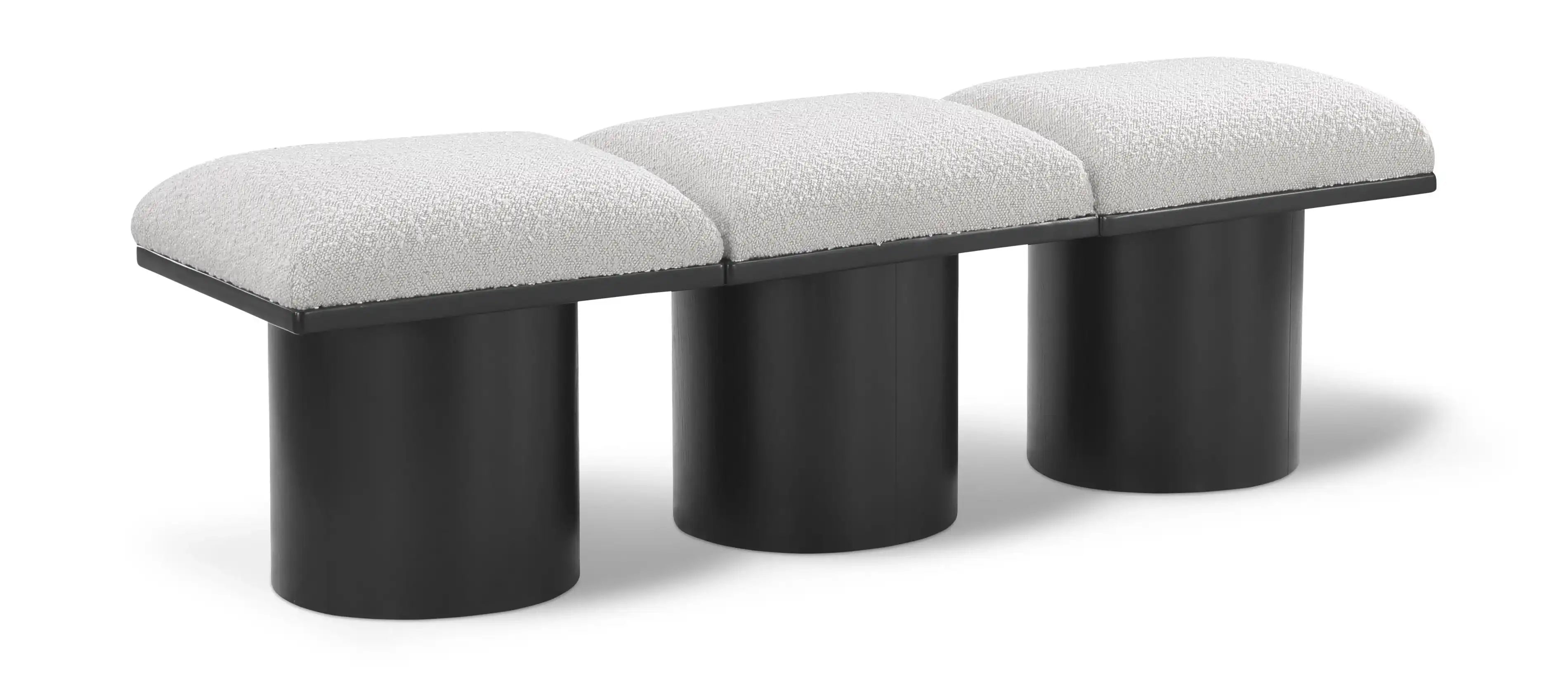 Pavilion - 3 Piece Modular Bench With Black Base - Best Buy Furniture