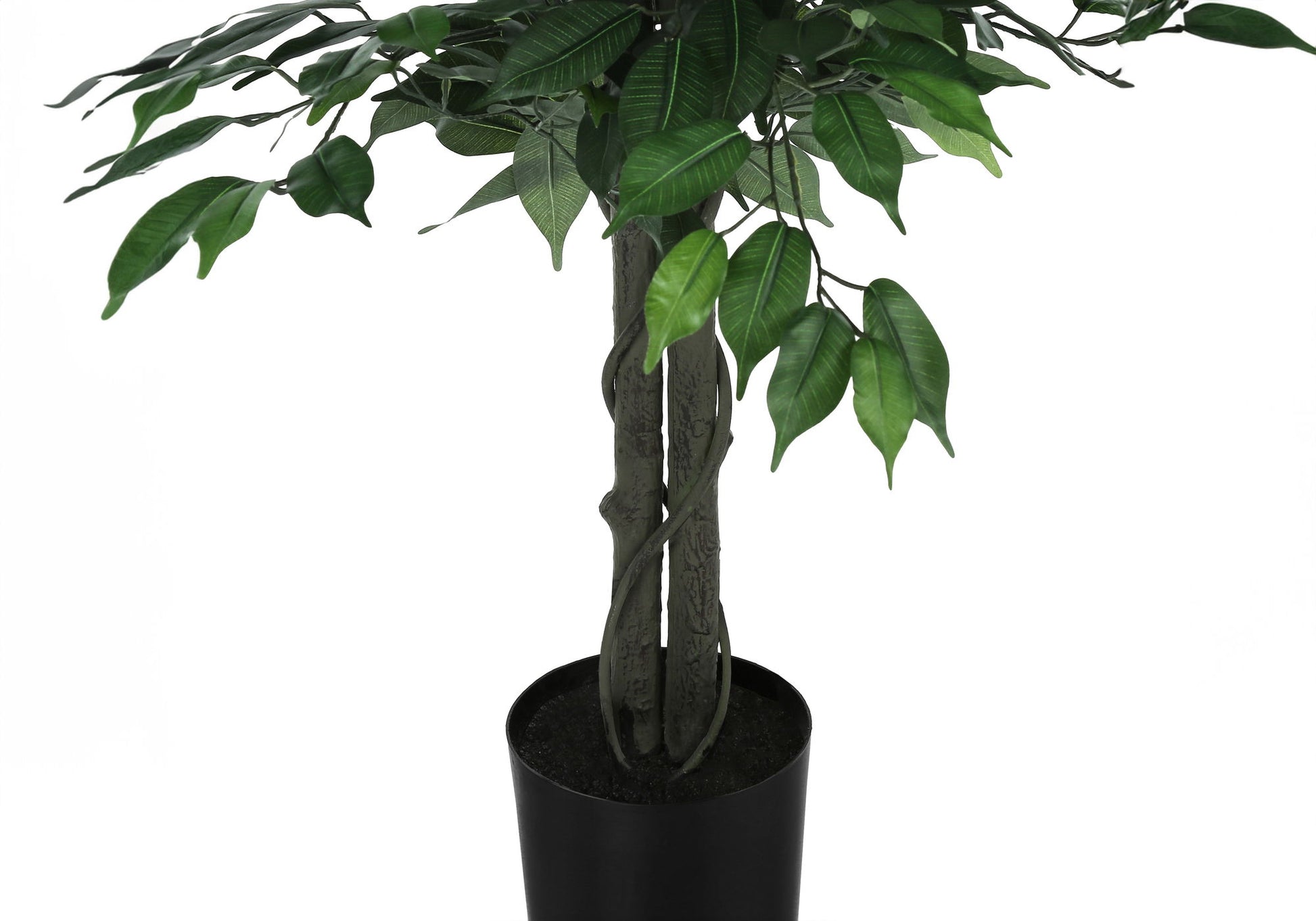 58" Tall, Artificial Plant, Ficus Tree, Indoor, Faux, Fake, Floor, Greenery, Potted, Decorative - Green / Black - Best Buy Furniture