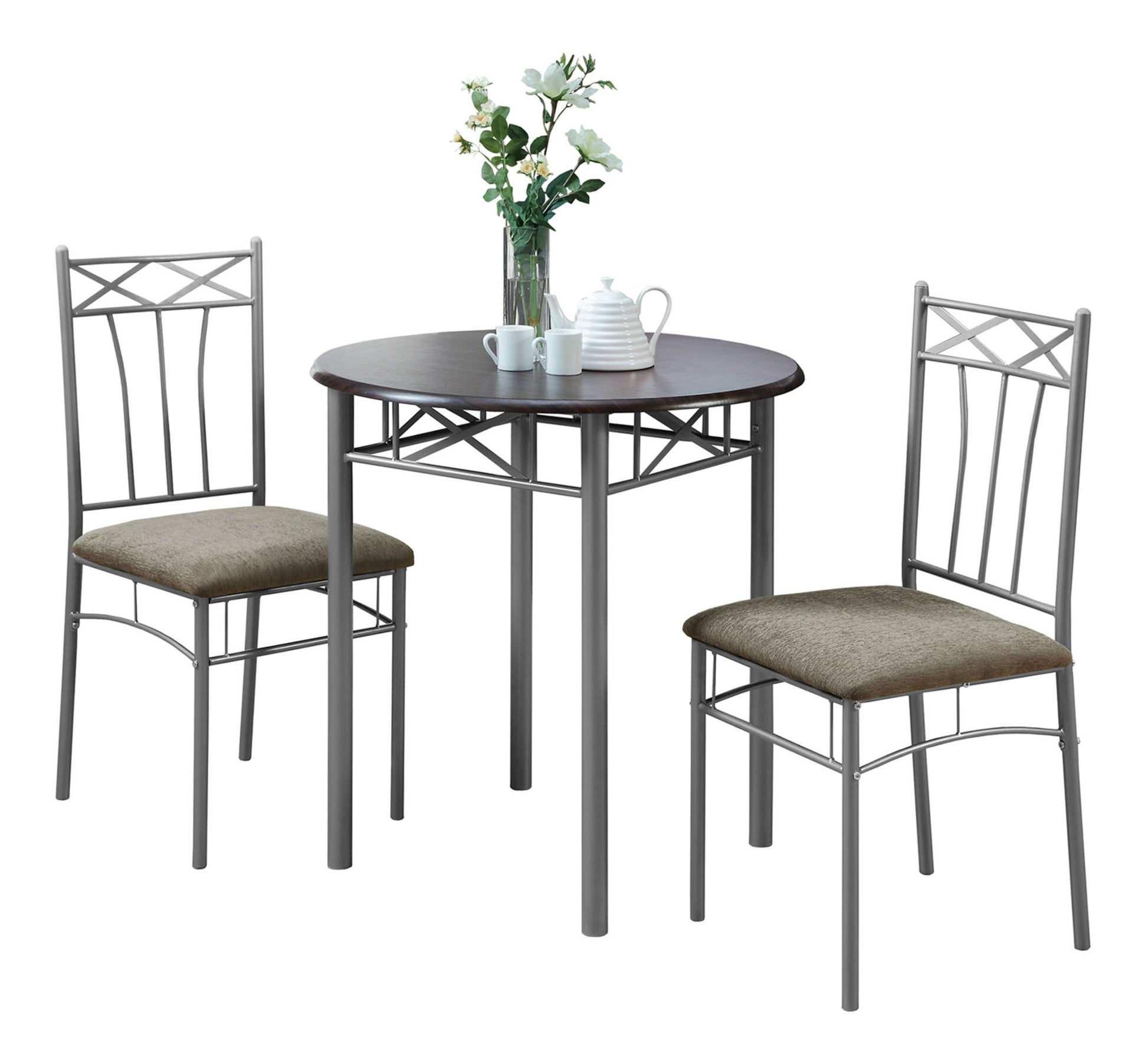 Dining Table Set Small Round 3 Pieces Set - Best Buy Furniture