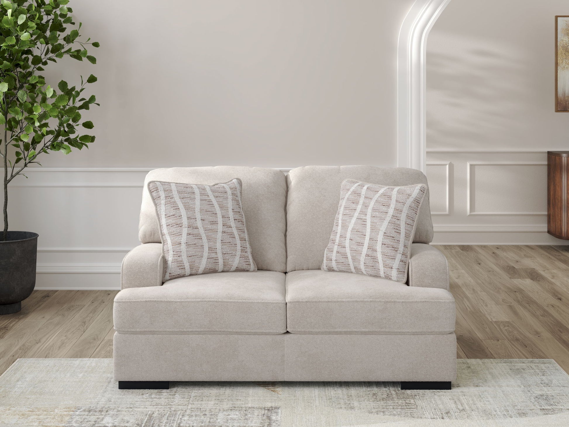 High Profile - Loveseat - Taupe - Best Buy Furniture