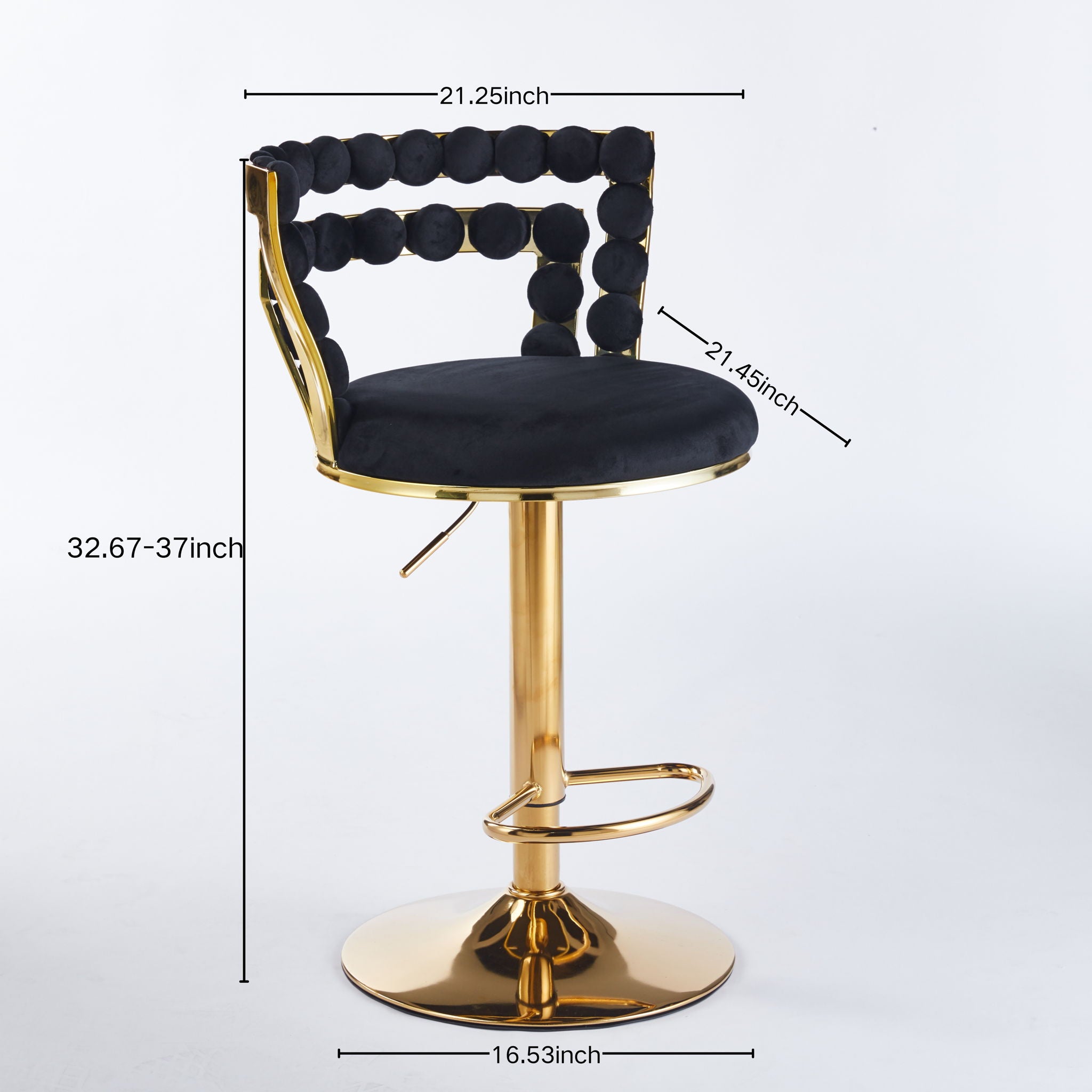 Modern Bar Chair With Iron Tube Legs, Soft Cushions And Comfortable Backrest (Set of 2) - Best Buy Furniture