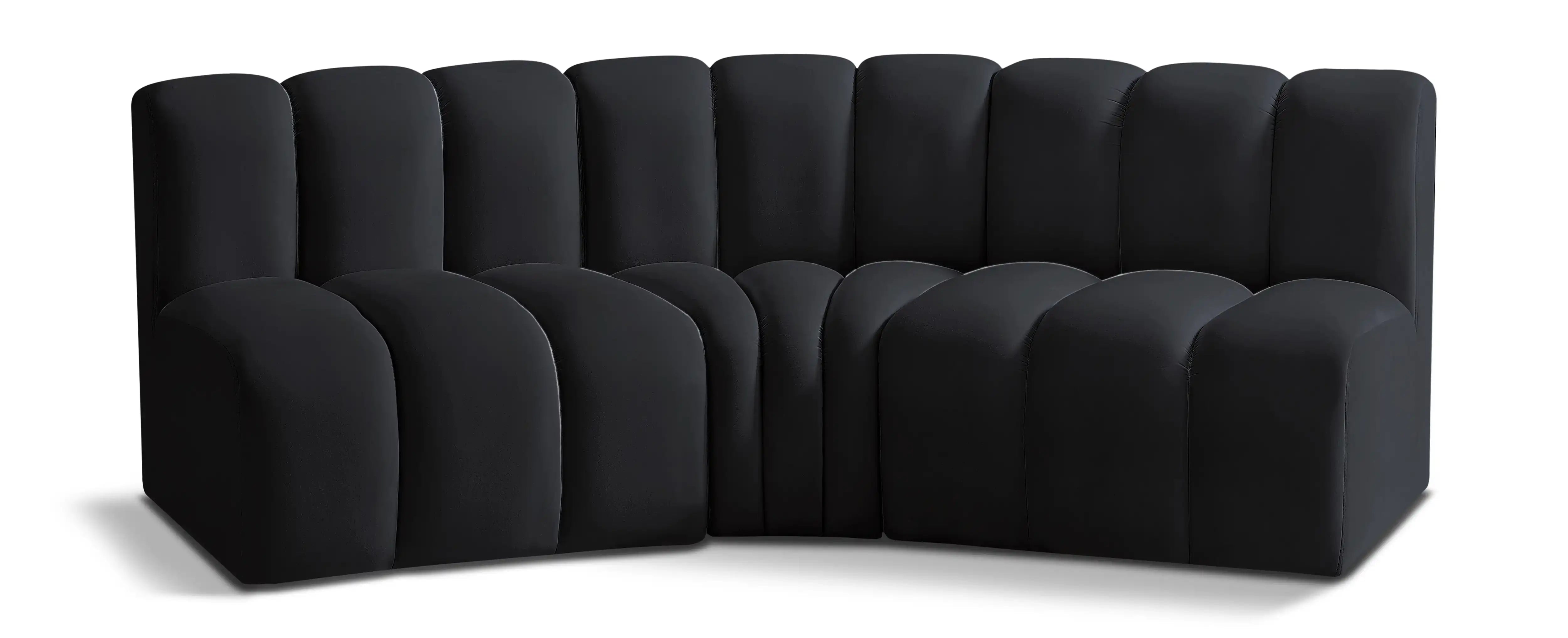 Arc - Velvet 3 Piece Modular Corner Sofa - Best Buy Furniture