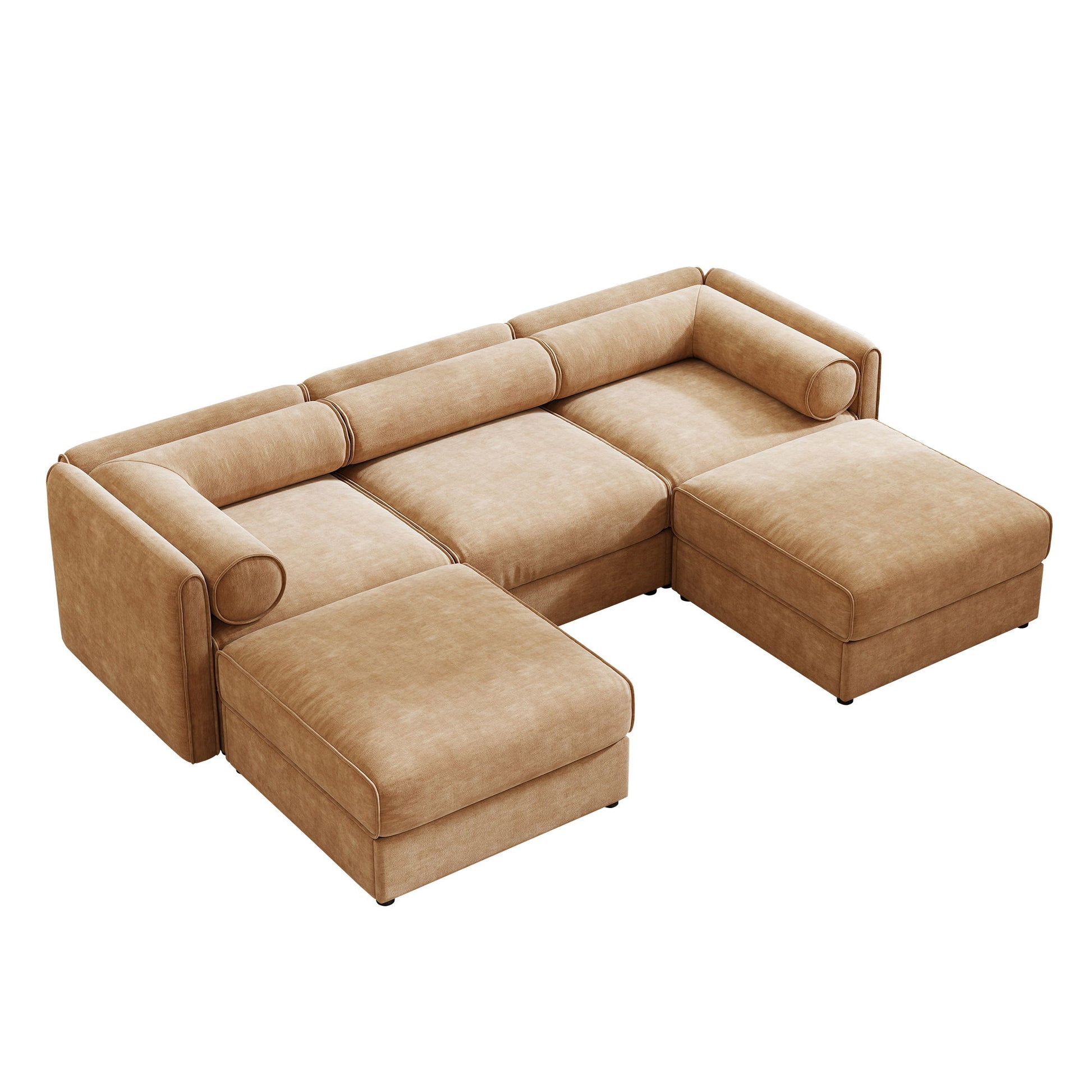 Contemporary Elegant White Chenille Sofa With Storage And Ottoman - Best Buy Furniture