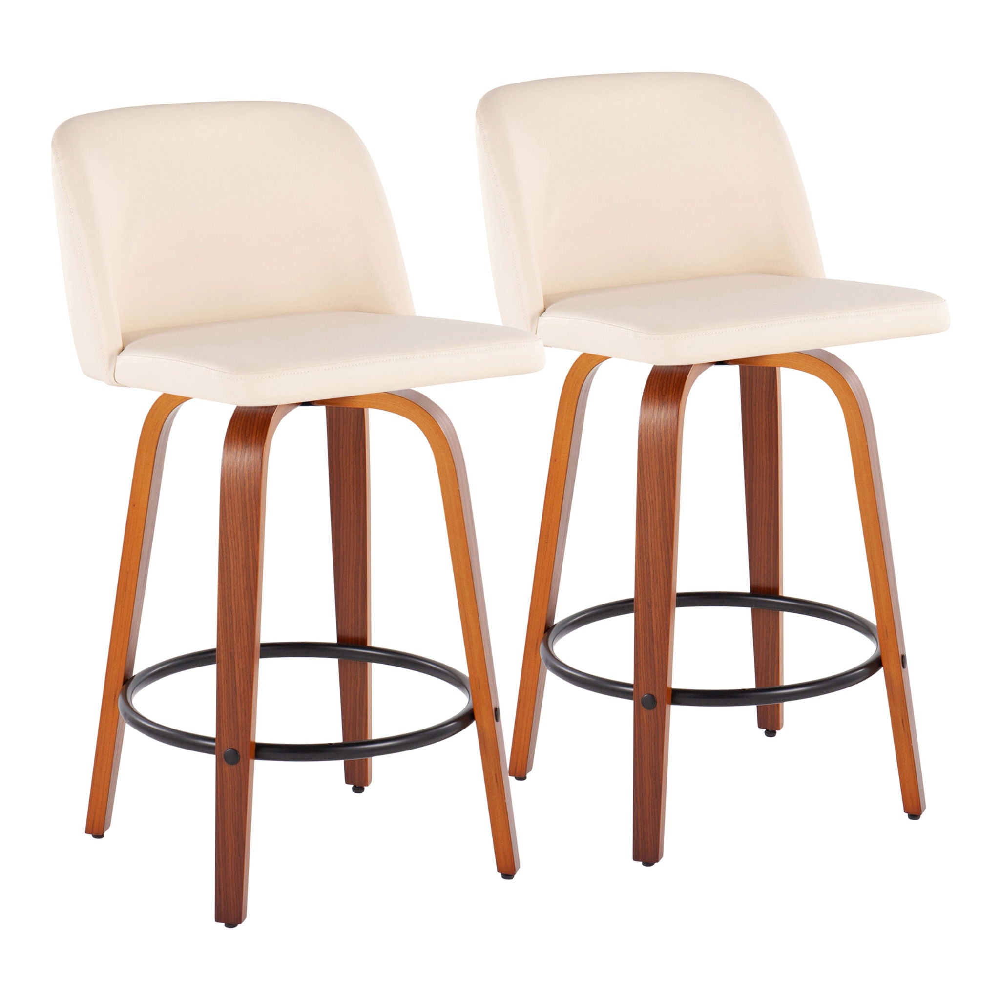 Toriano - Mid Century Modern, Counter Stool (Set of 2) - Best Buy Furniture
