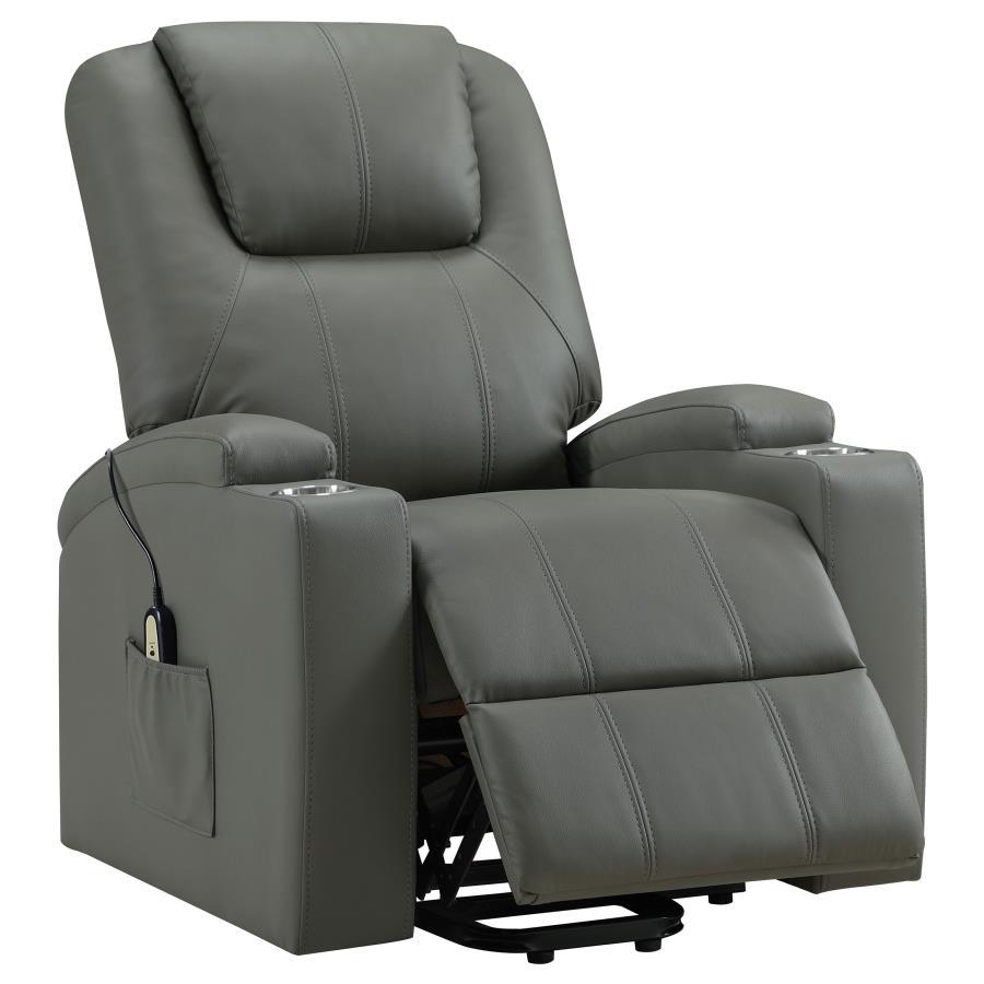 Armstrong - Upholstered Power Lift Massage Recliner - Best Buy Furniture