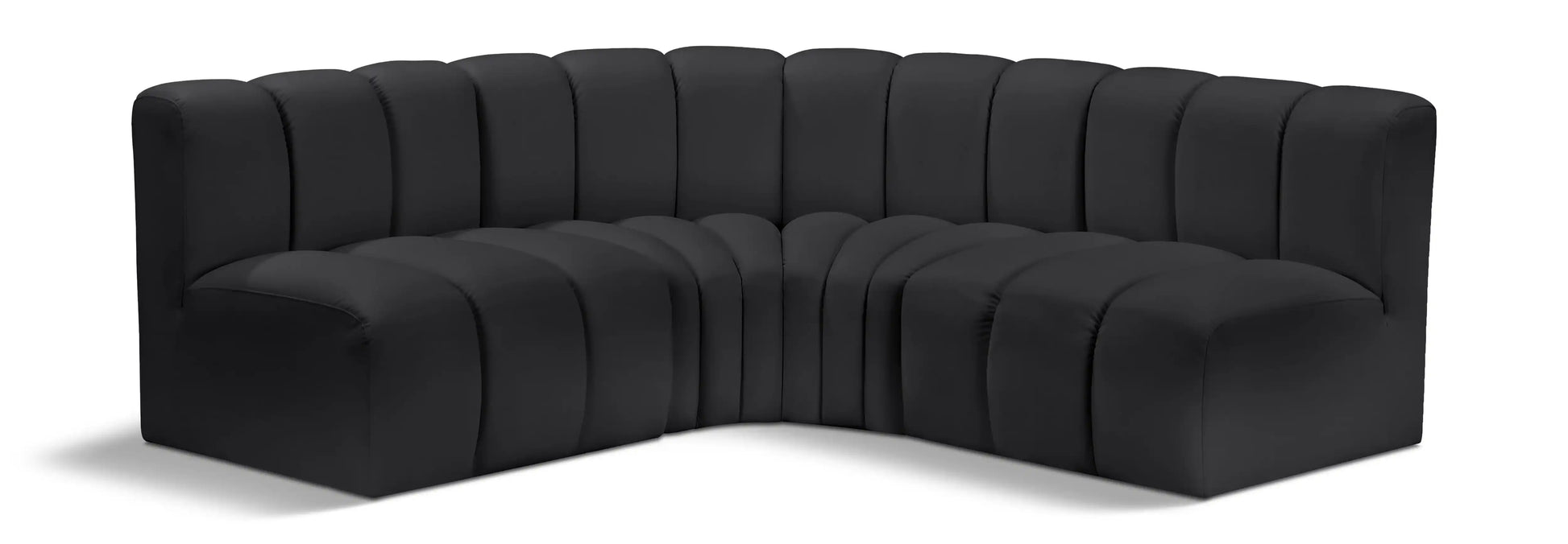 Arc - Faux Leather 4 Piece Corner Modular Sofa - Best Buy Furniture