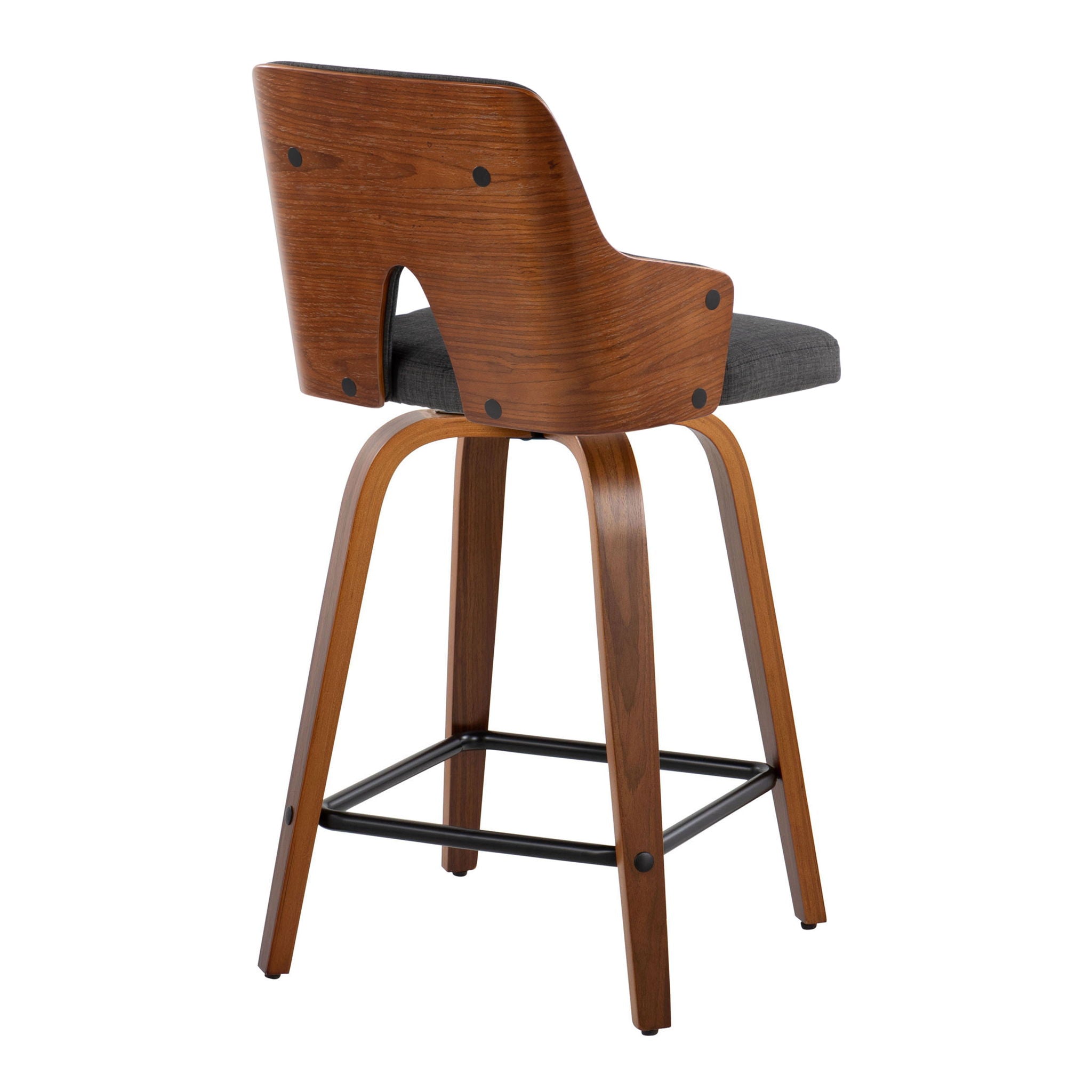 Stella - Mid Century Modern Fixed Height Counter Stool With Swivel (Set of 2) - Best Buy Furniture