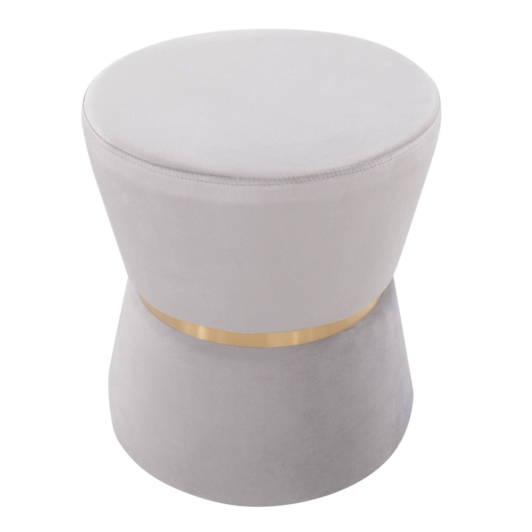 Gemma - Contemporary / Glam Ottoman - Silver / Gold - Best Buy Furniture
