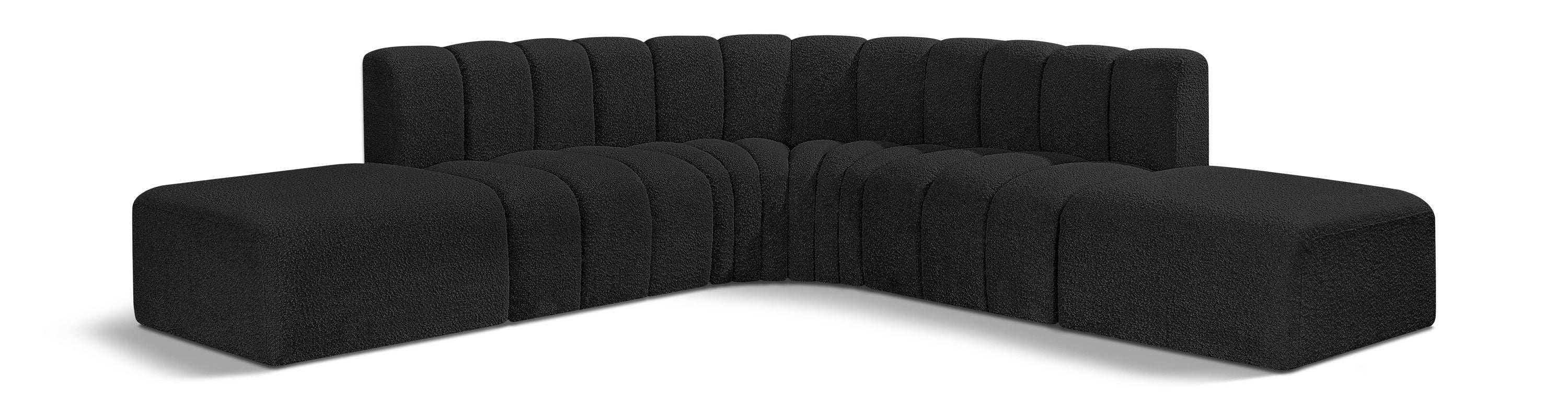 Arc - Boucle Fabric 6 Piece Corner Modular Sofa - Best Buy Furniture