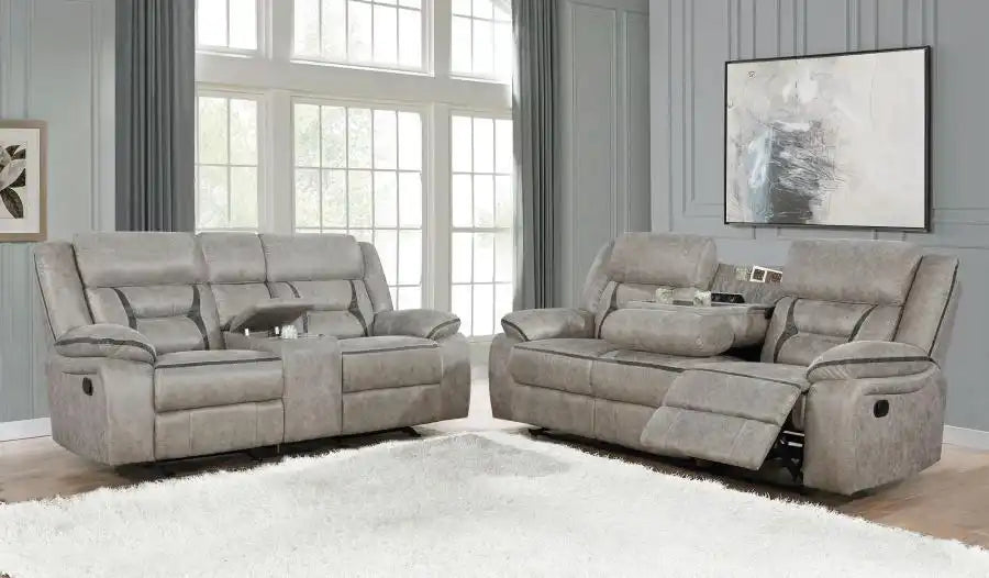 Greer - Upholstered Reclining Sofa Set - Best Buy Furniture
