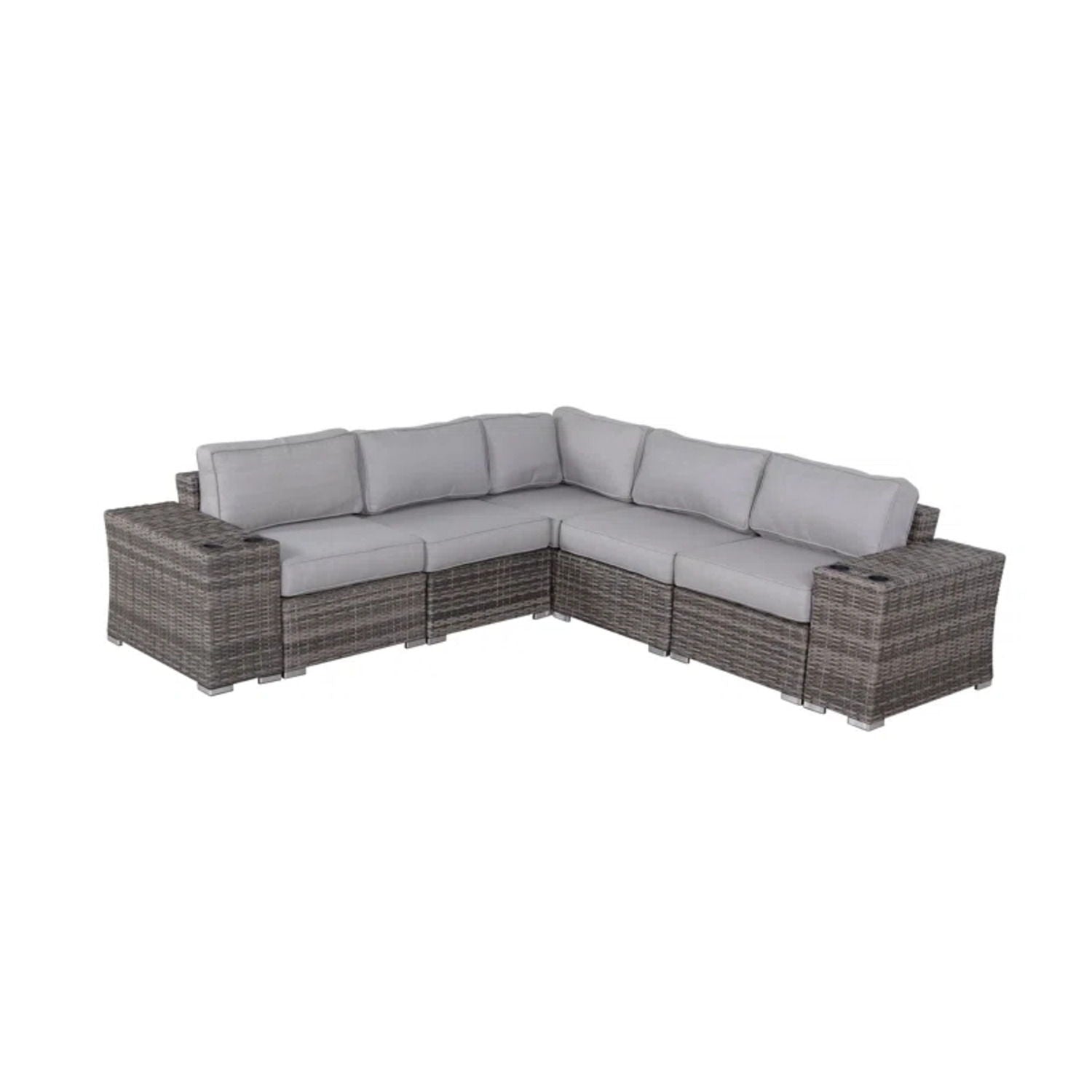 Rattan Sectional Sofa Set With Cushions - Best Buy Furniture