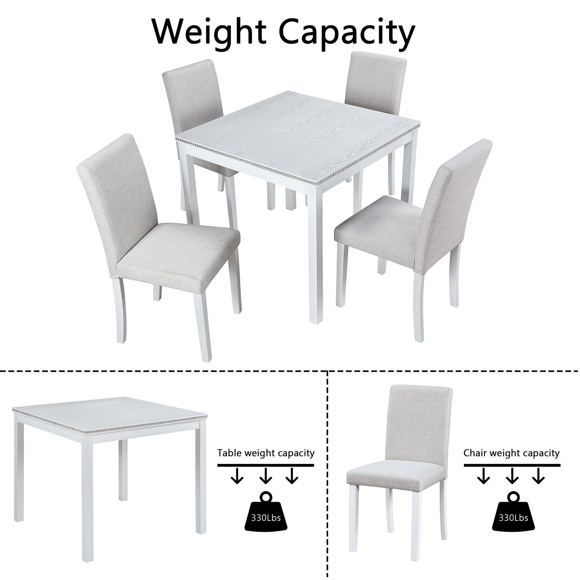 Dining Table Set With Crystal Decoration And Upholstered Chairs - Best Buy Furniture