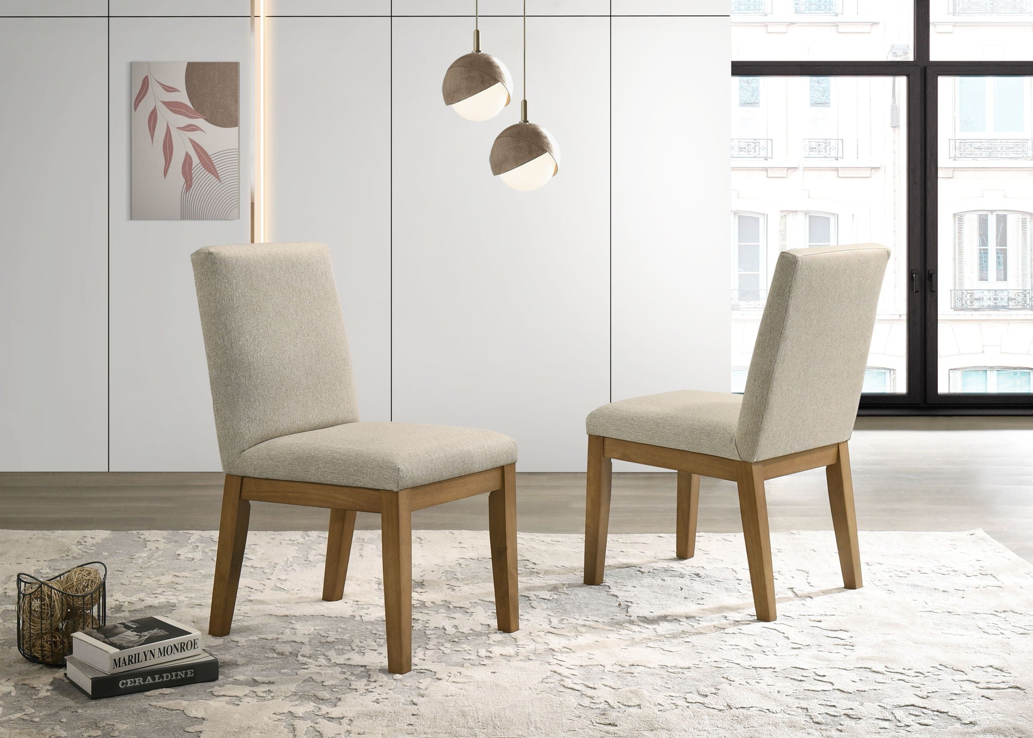 Jasper - Contemporary Fabric 19" Dining Chair (Set of 2) - Best Buy Furniture