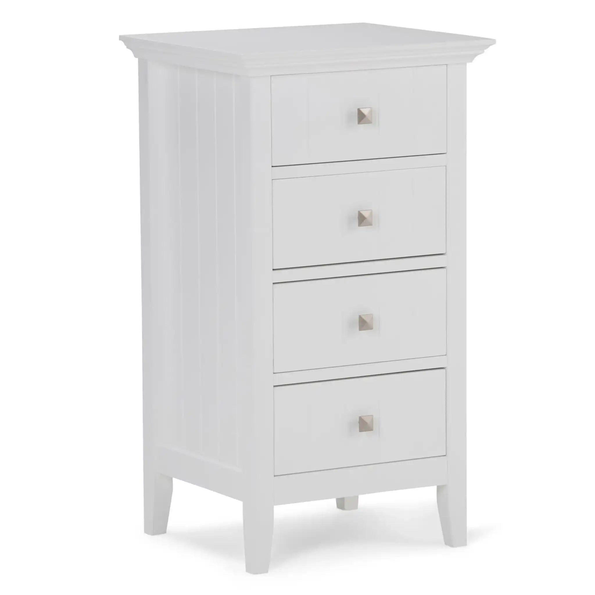 Acadian - Four Drawer Floor Storage Cabinet - Pure White - Best Buy Furniture