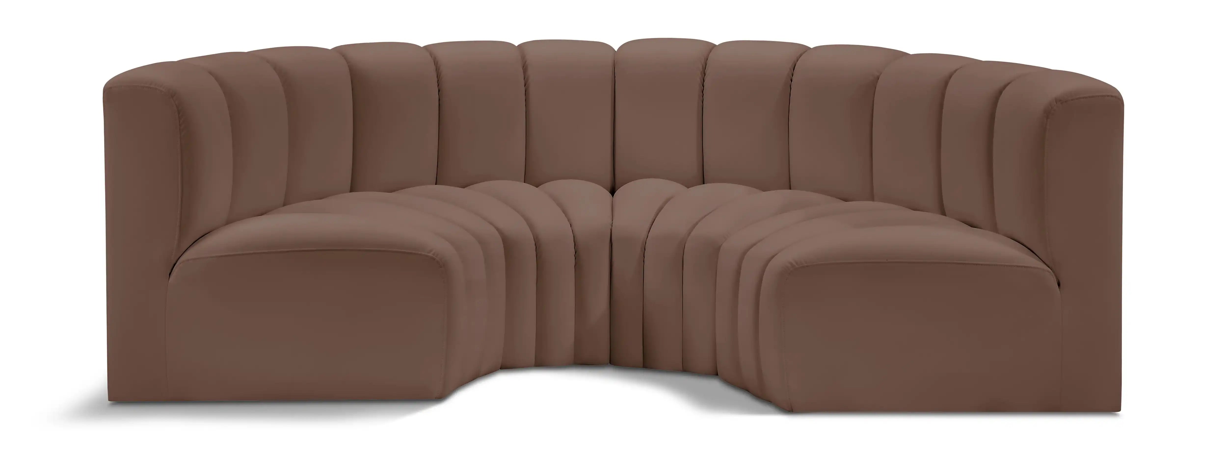 Arc - Faux Leather 4 Piece U-Shaped Modular Sofa - Best Buy Furniture