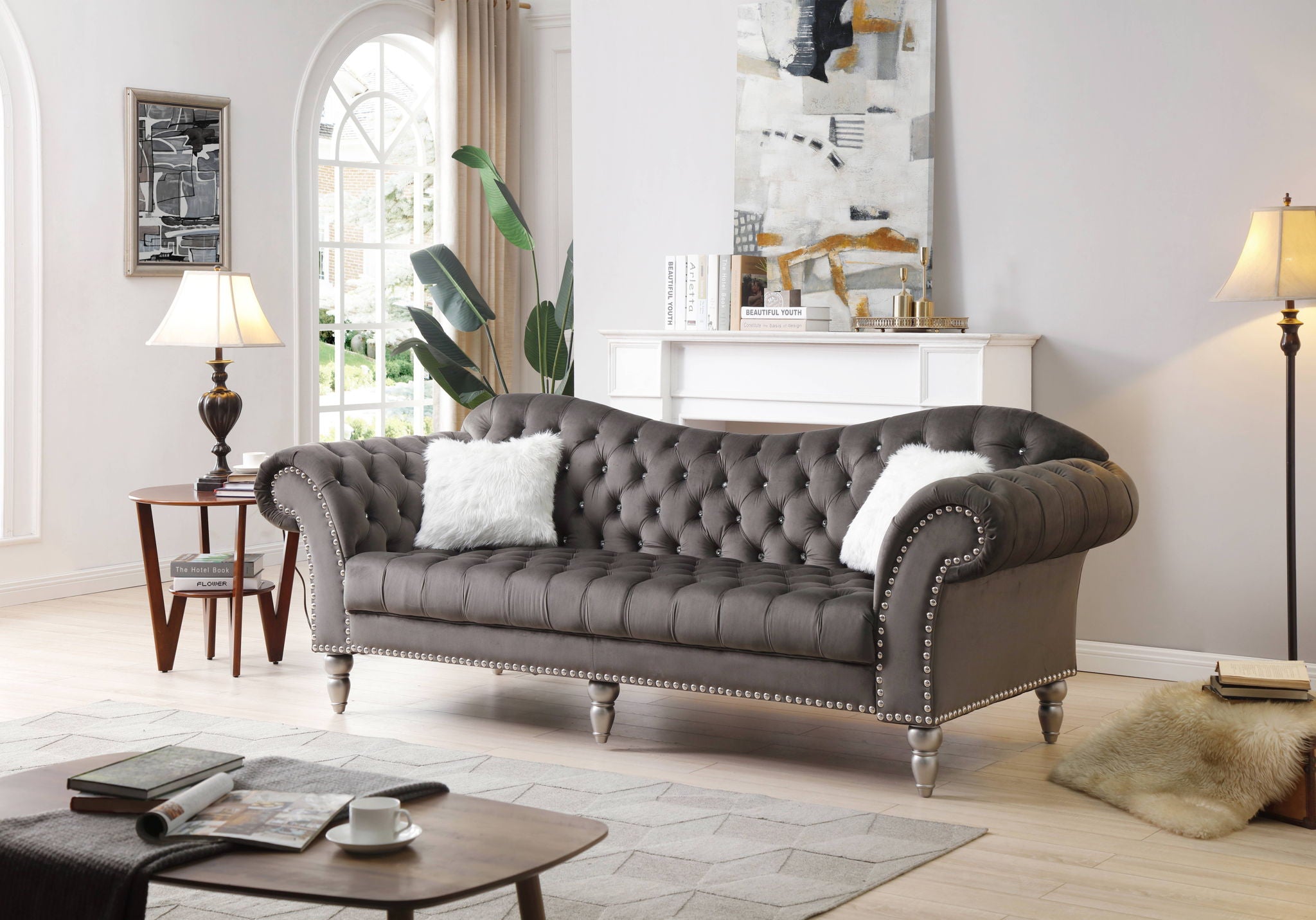 Wilshire - Soft Velvet Sofa - Best Buy Furniture