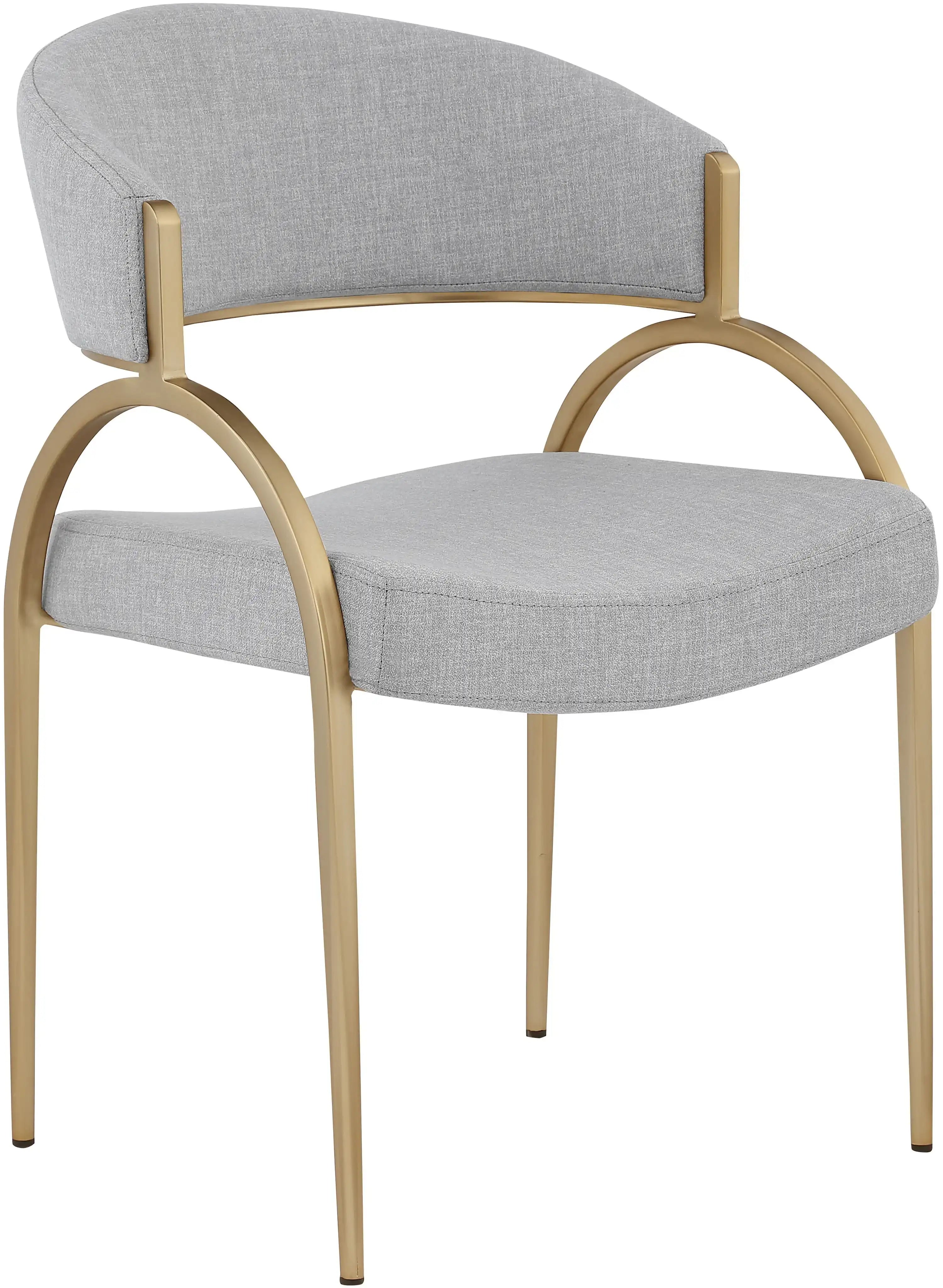 Privet - Dining Chair (Set of 2) - Gold Base - Best Buy Furniture