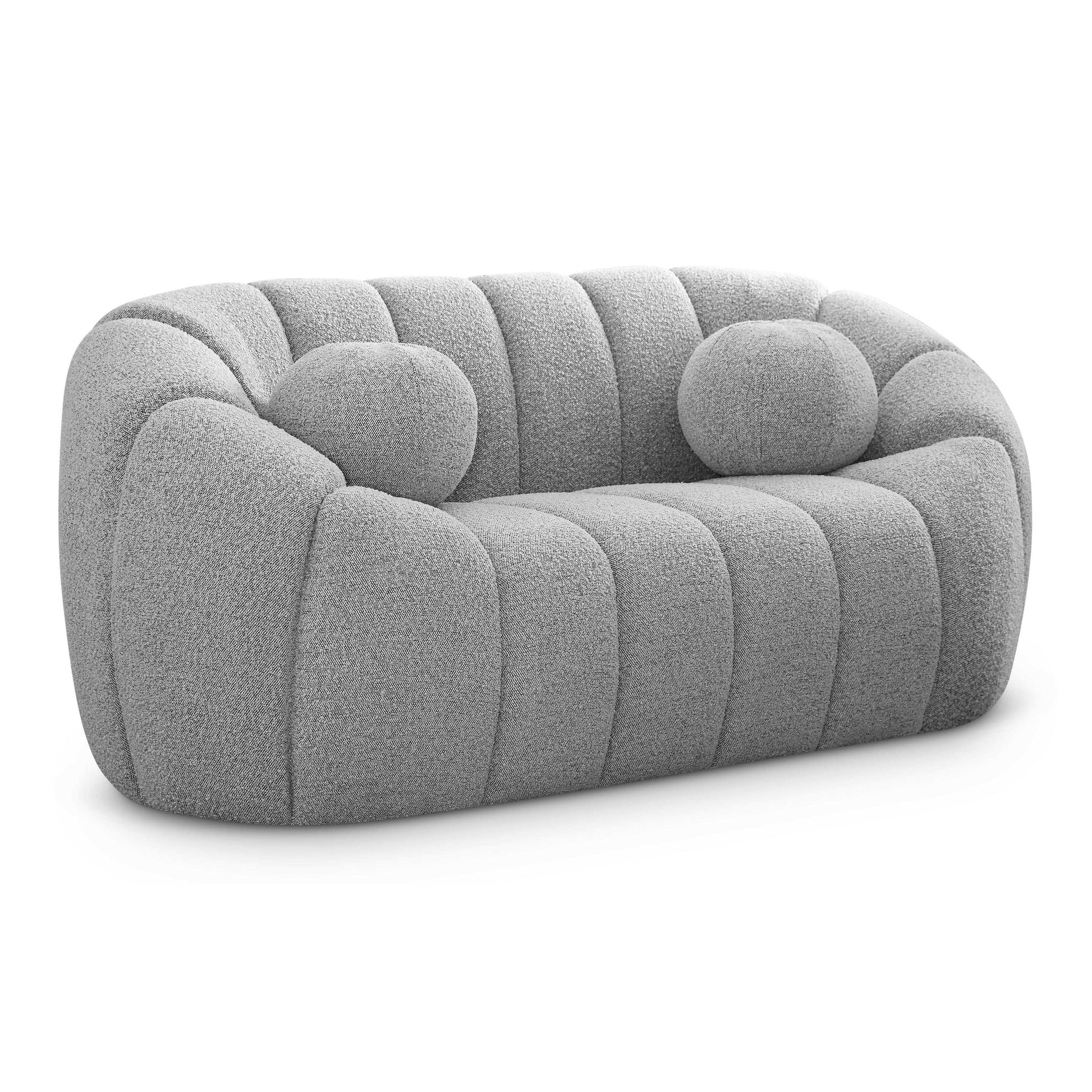 Elijah - Boucle Fabric Loveseat - Best Buy Furniture
