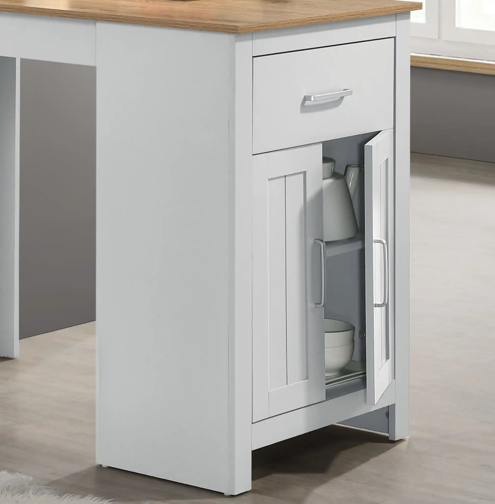 Alonzo - Small Space Counter Height Dining Table With Cabinet And Drawer Storage - Best Buy Furniture