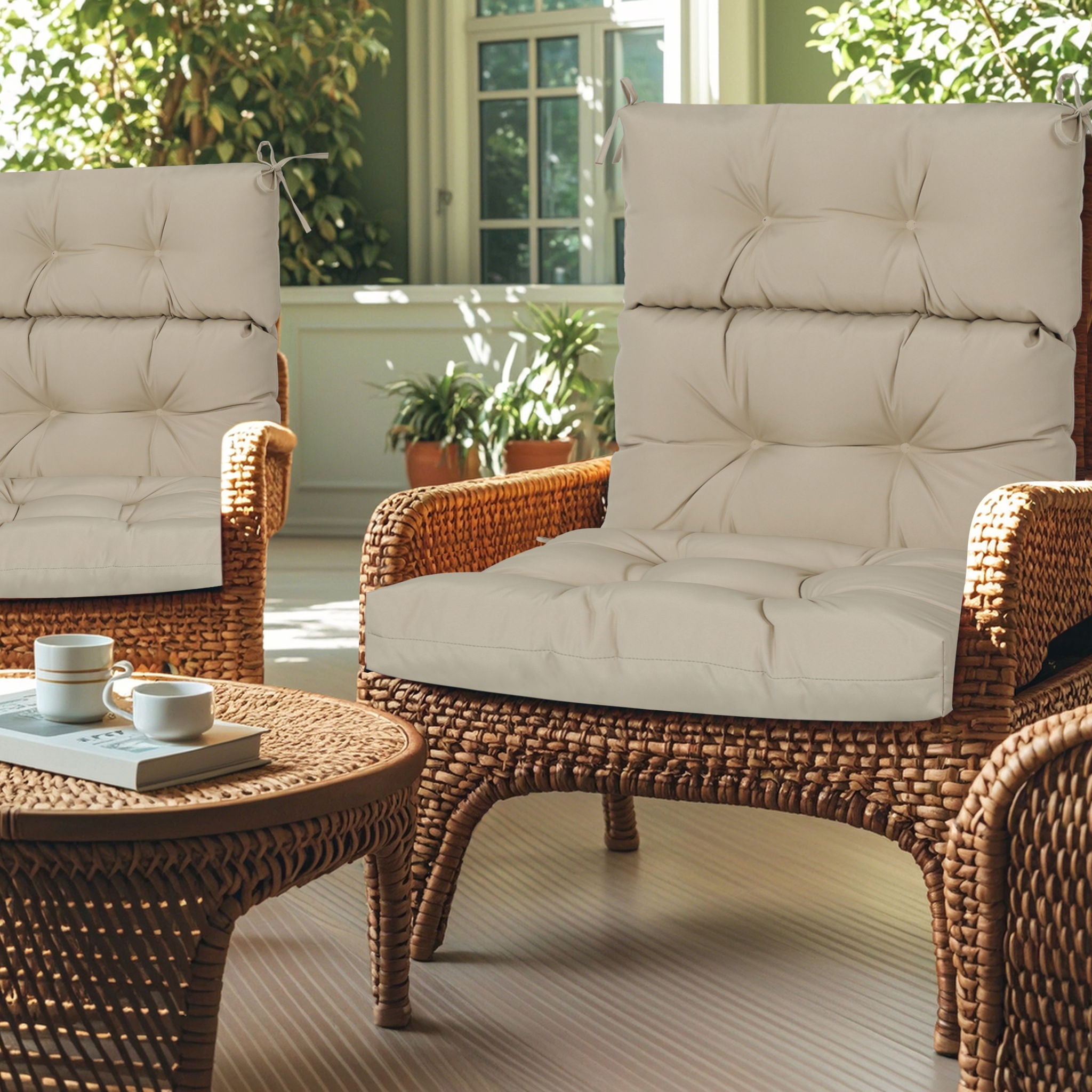 2 Piece High Back Patio Chair Cushion Set - Best Buy Furniture