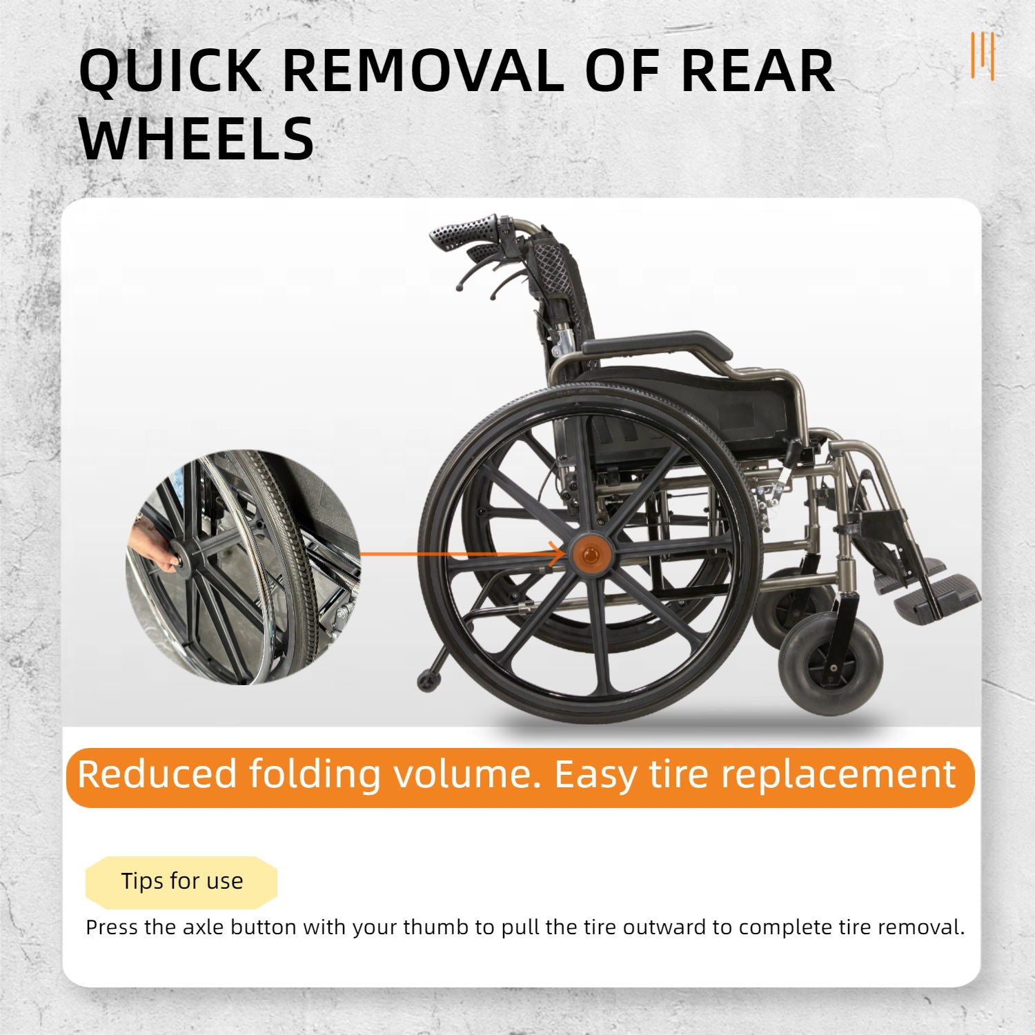 Lightweight Foldable Transport Wheelchair For Adults With Double X Force Support