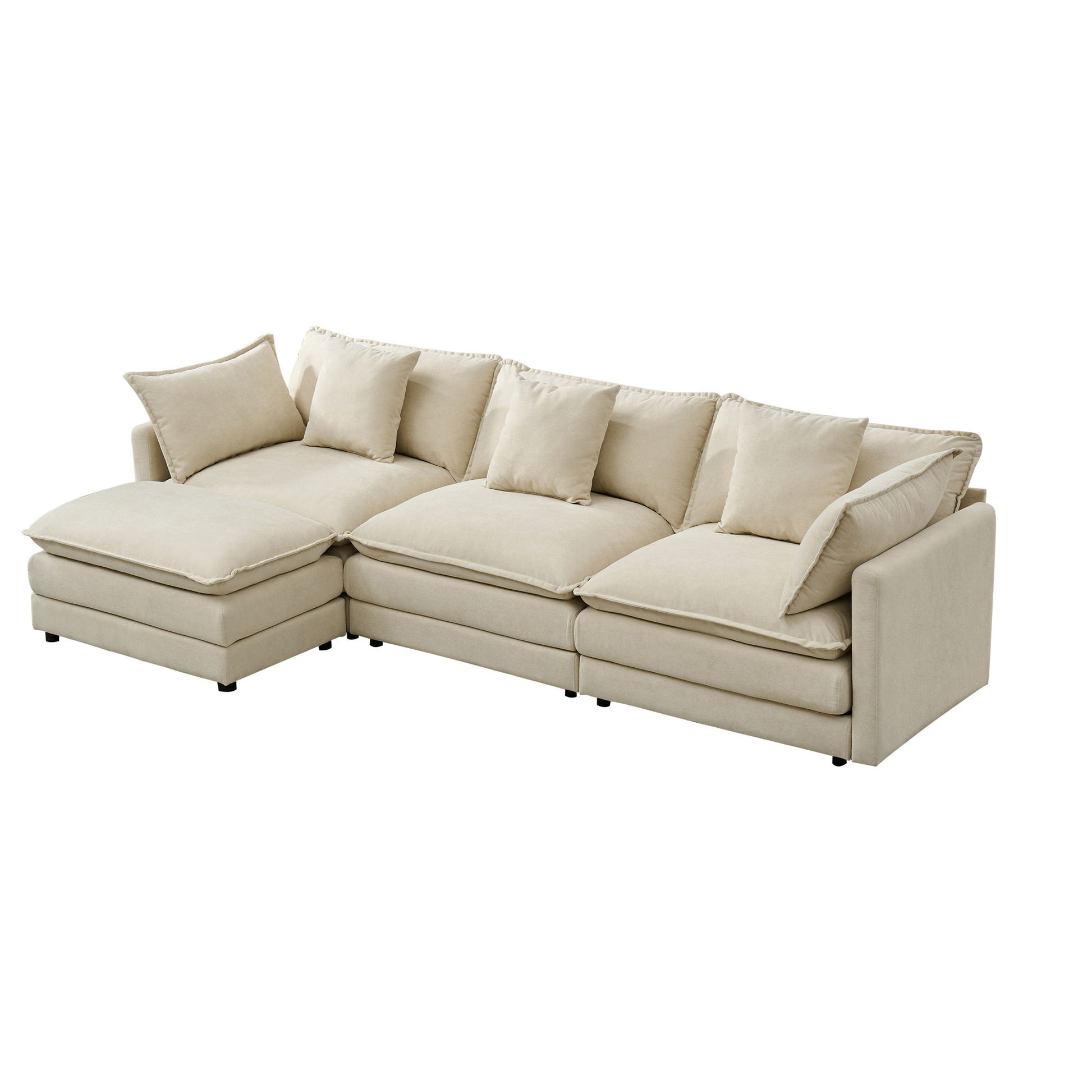 Modular Ottoman Style Deep Seat Sofa With Cushions - Best Buy Furniture