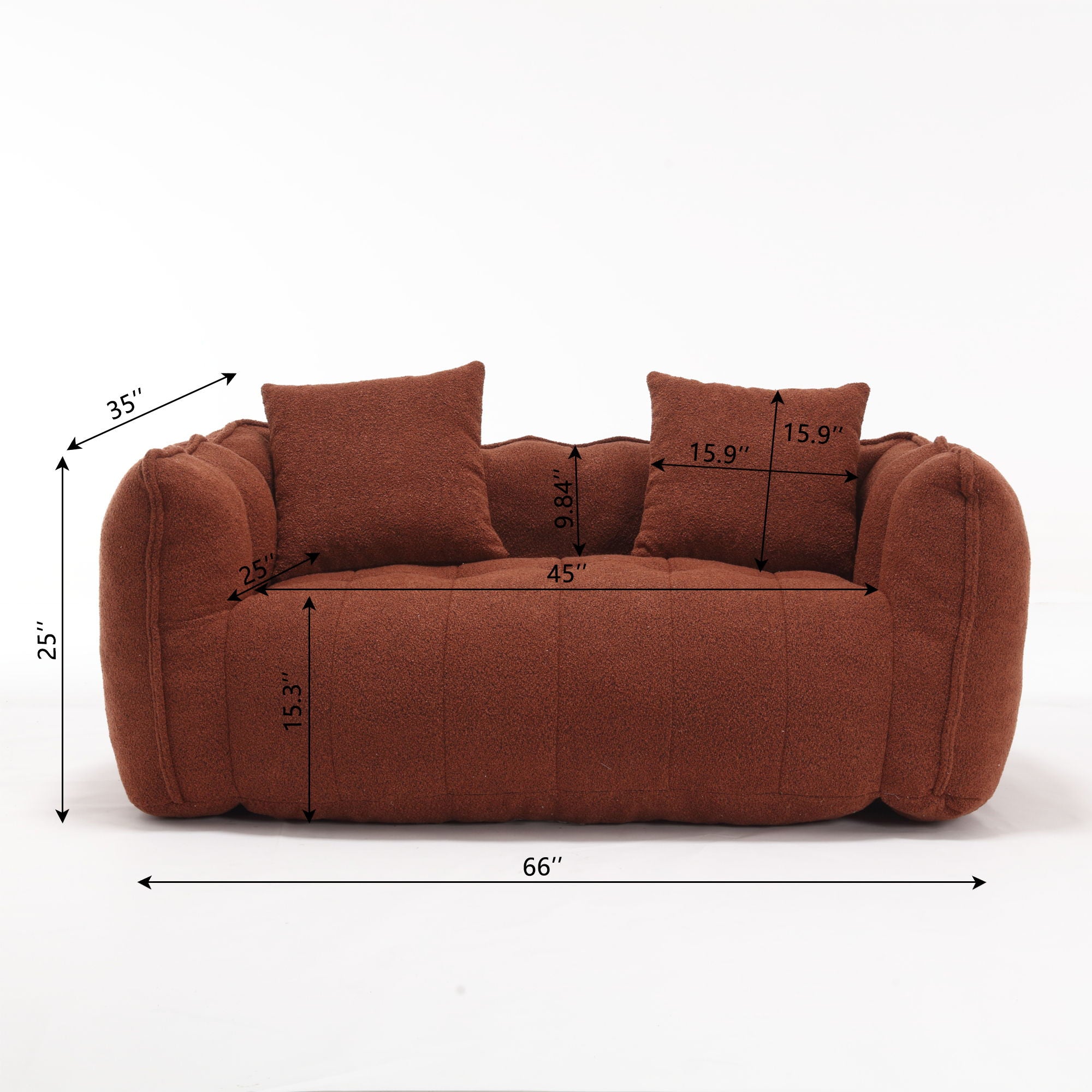 Cozy Beanbag Chair With High Resilience Foam Core For 2 - Best Buy Furniture