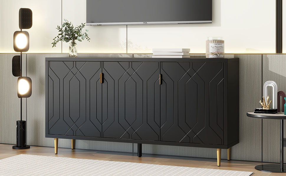Modern TV Stand With 3 Doors And Adjustable Shelves - Best Buy Furniture