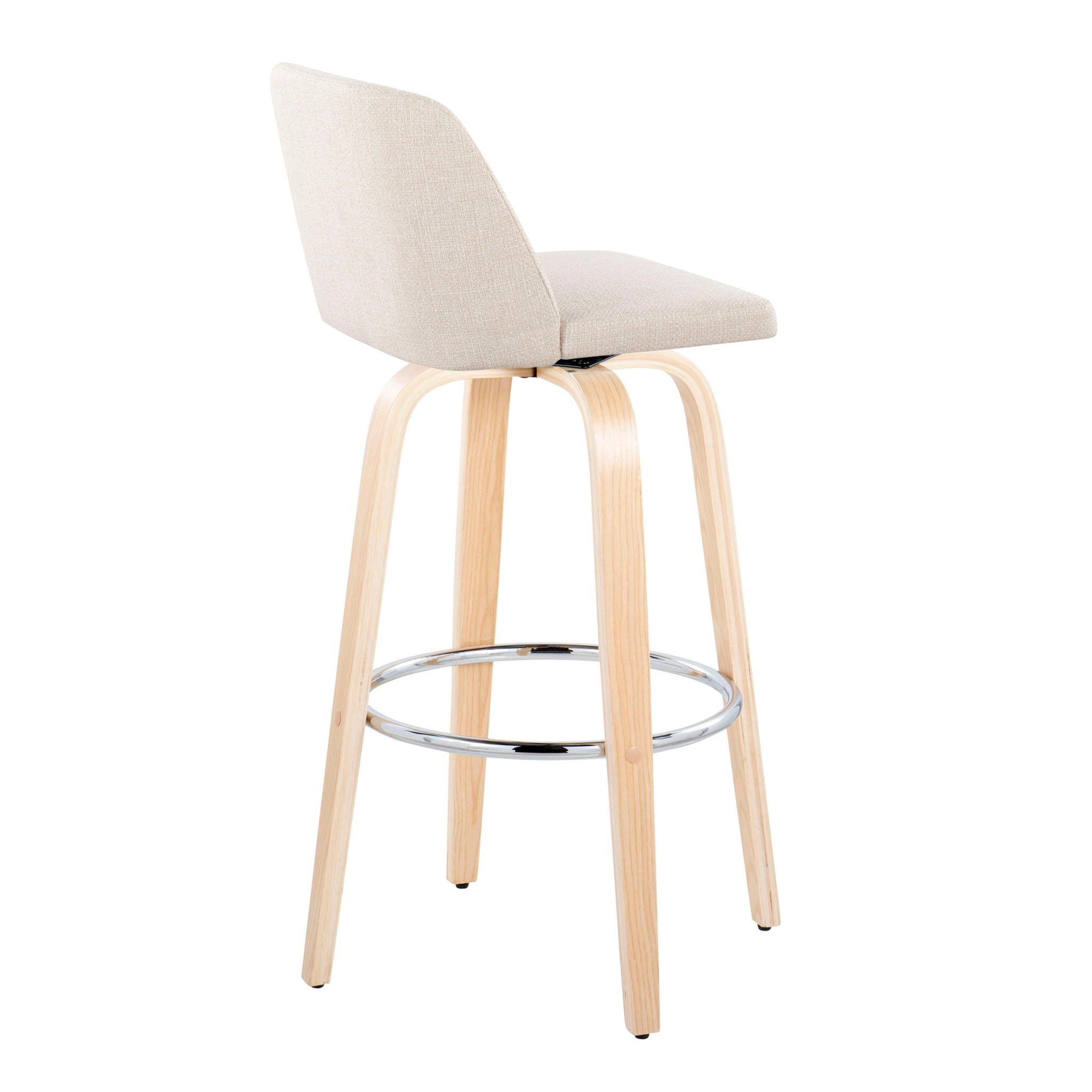Toriano - Contemporary Fixed Height Barstool & Swivel With Round Footrest (Set of 2) - Best Buy Furniture