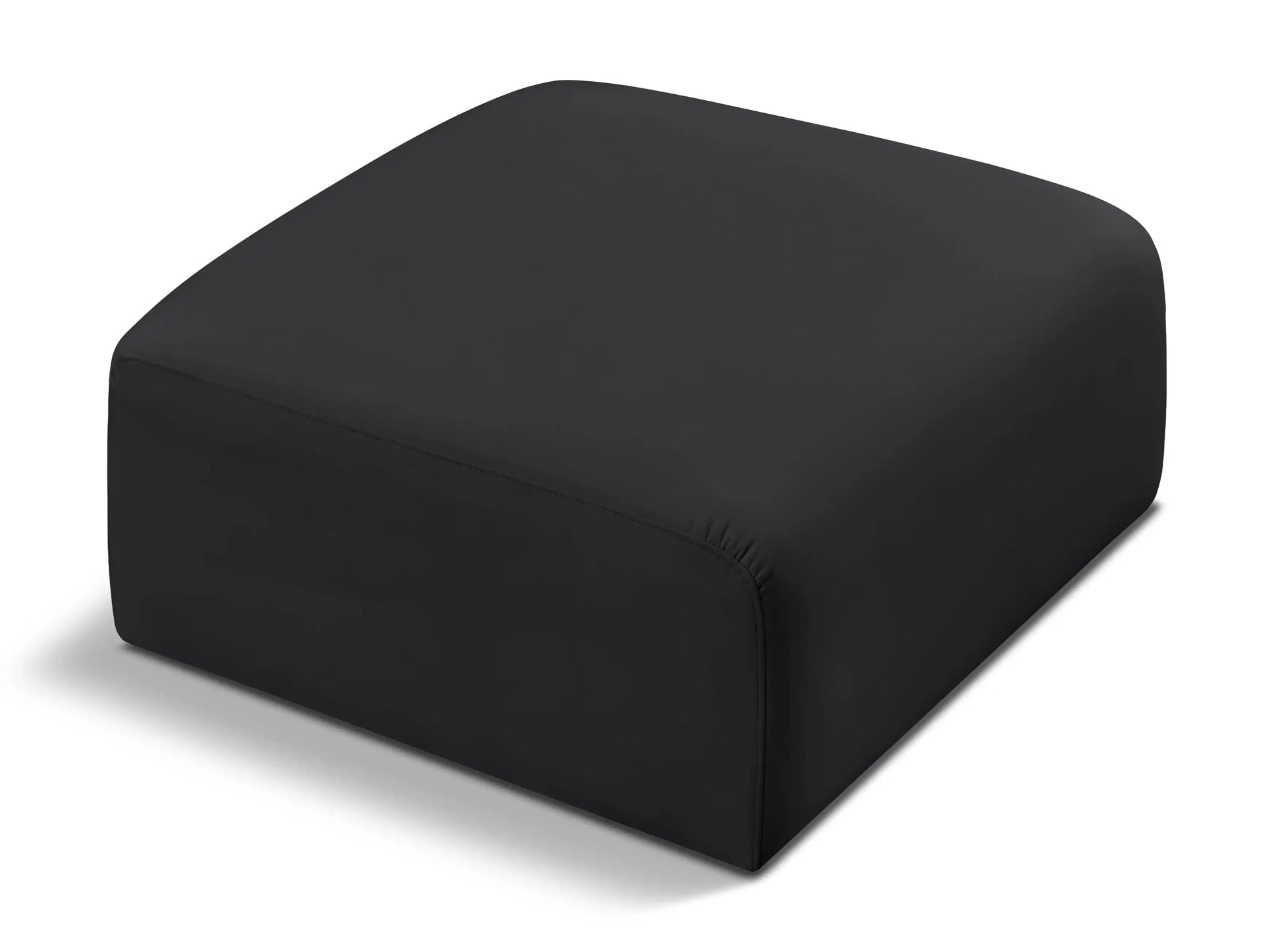 Arc - Faux Leather Ottoman - Best Buy Furniture