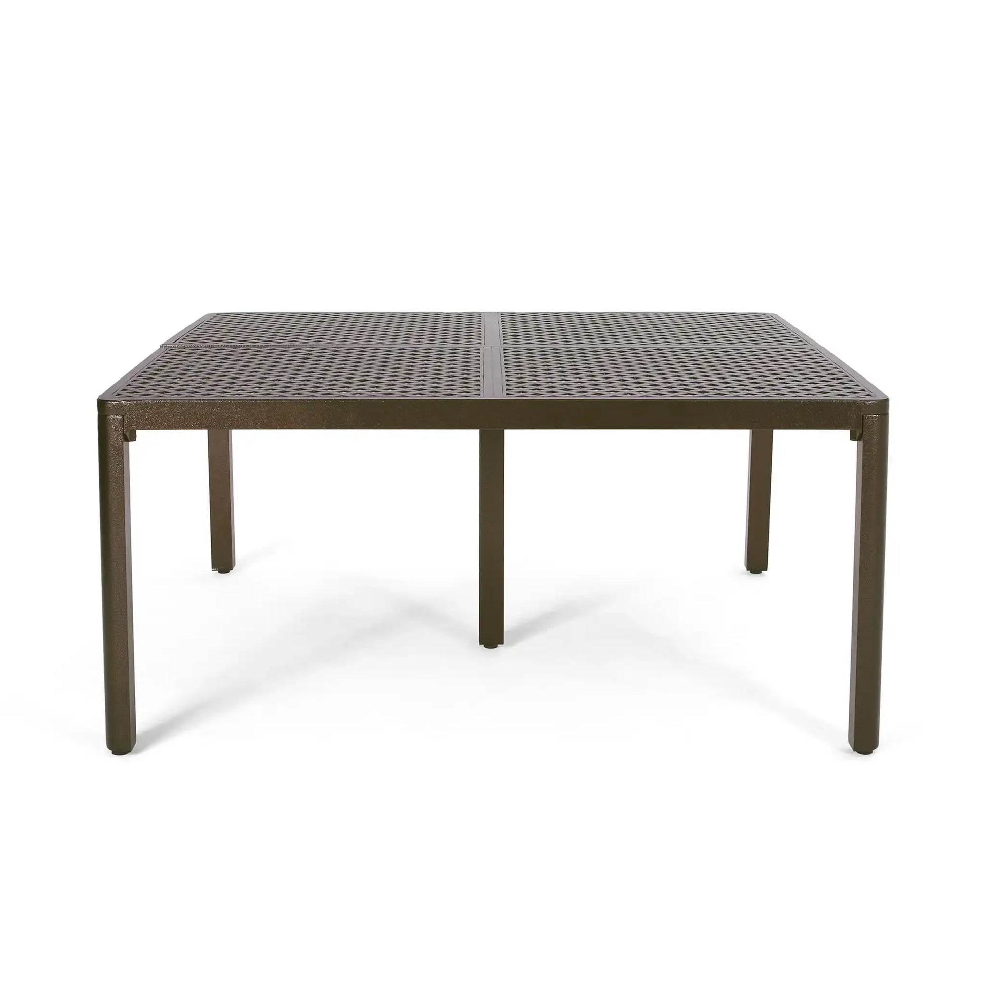 Outdoor Modern Aluminum Dining Table With Woven Accents - Best Buy Furniture