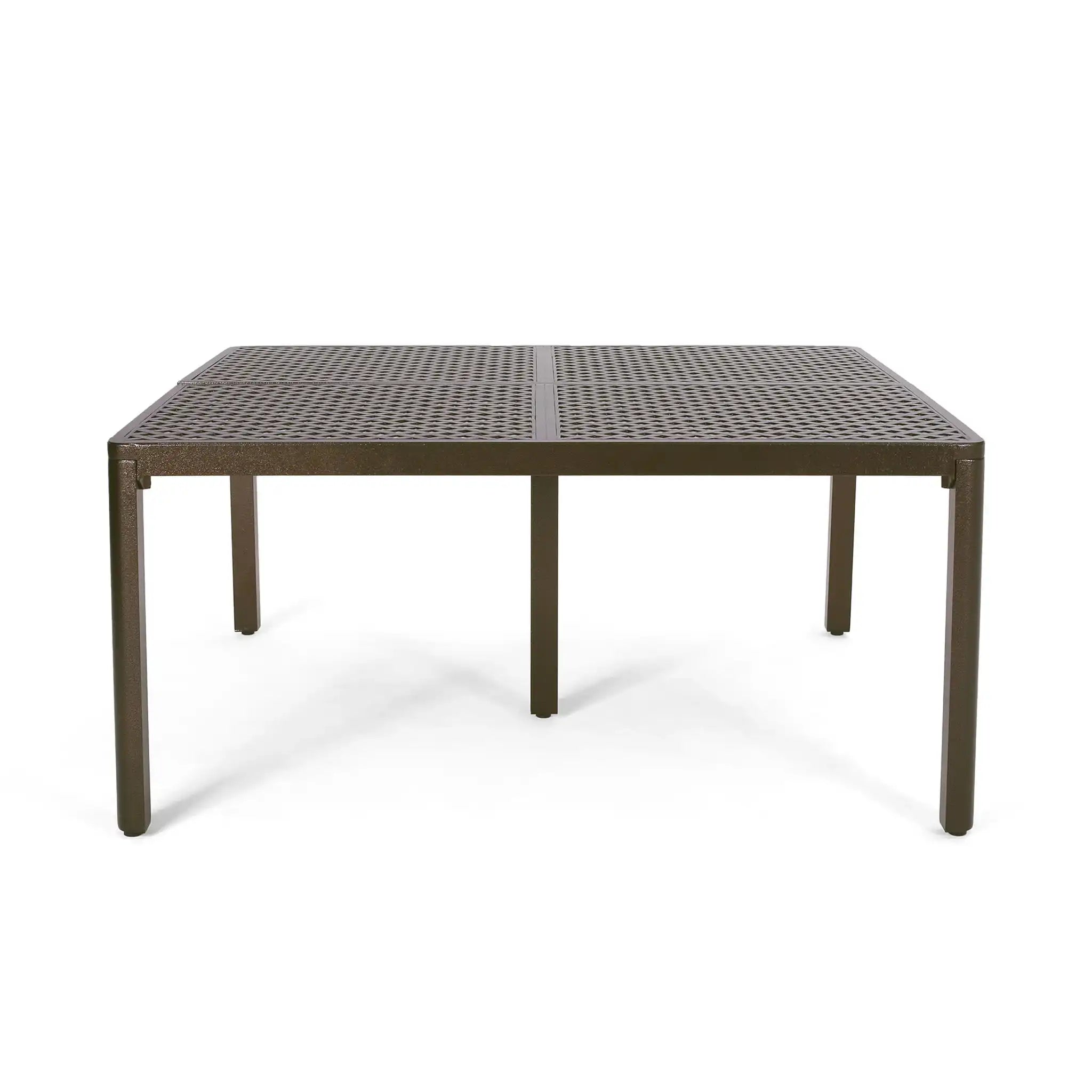 Outdoor Modern Aluminum Dining Table With Woven Accents - Best Buy Furniture