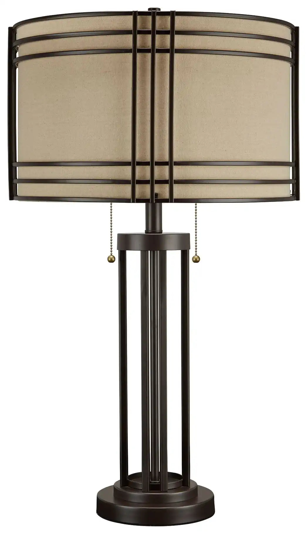 Hanswell - Metal Table Lamp - Dark Brown - Best Buy Furniture
