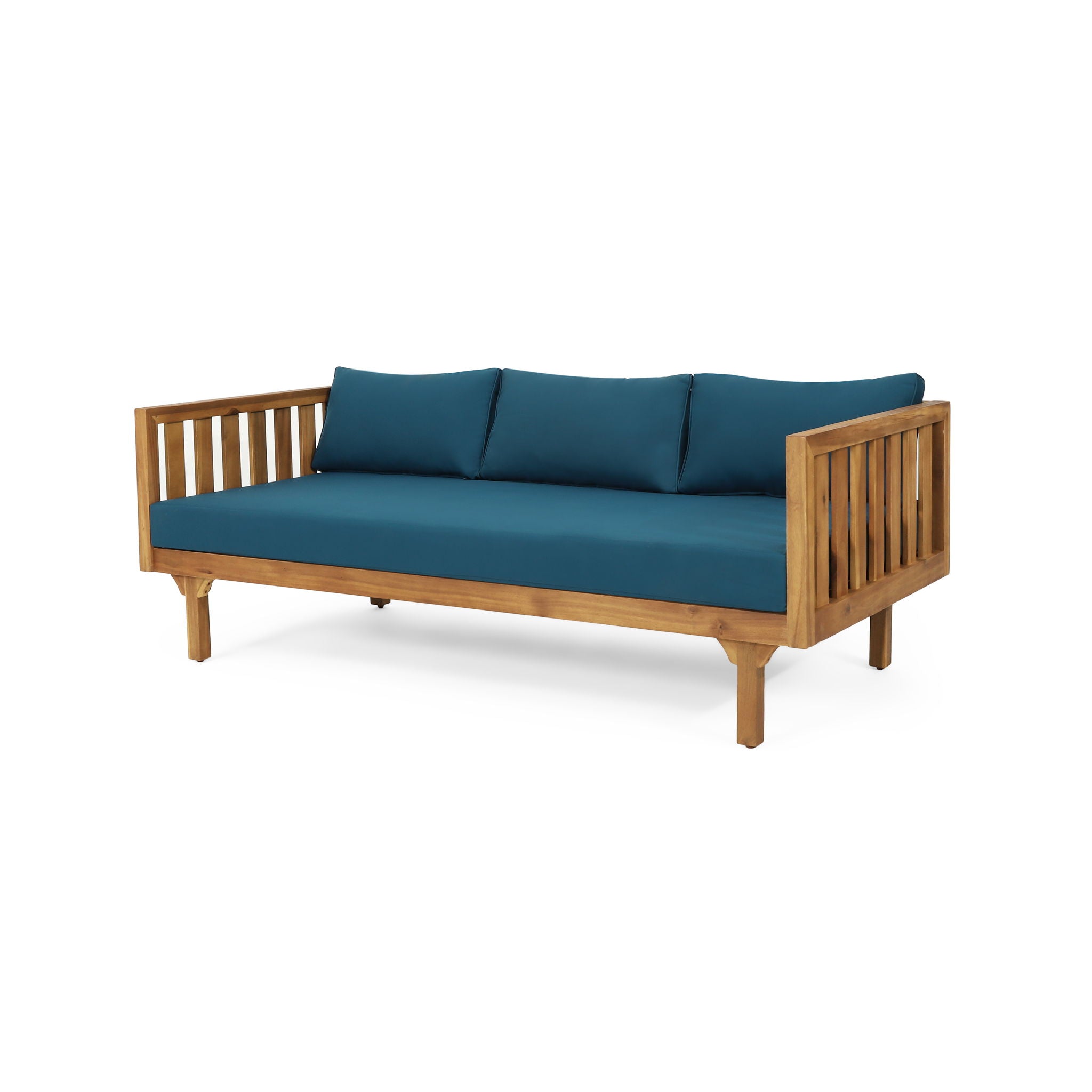 Claremont - 3 Seater Daybed Teak Acacia Wood Water Resistant Cushions - Best Buy Furniture