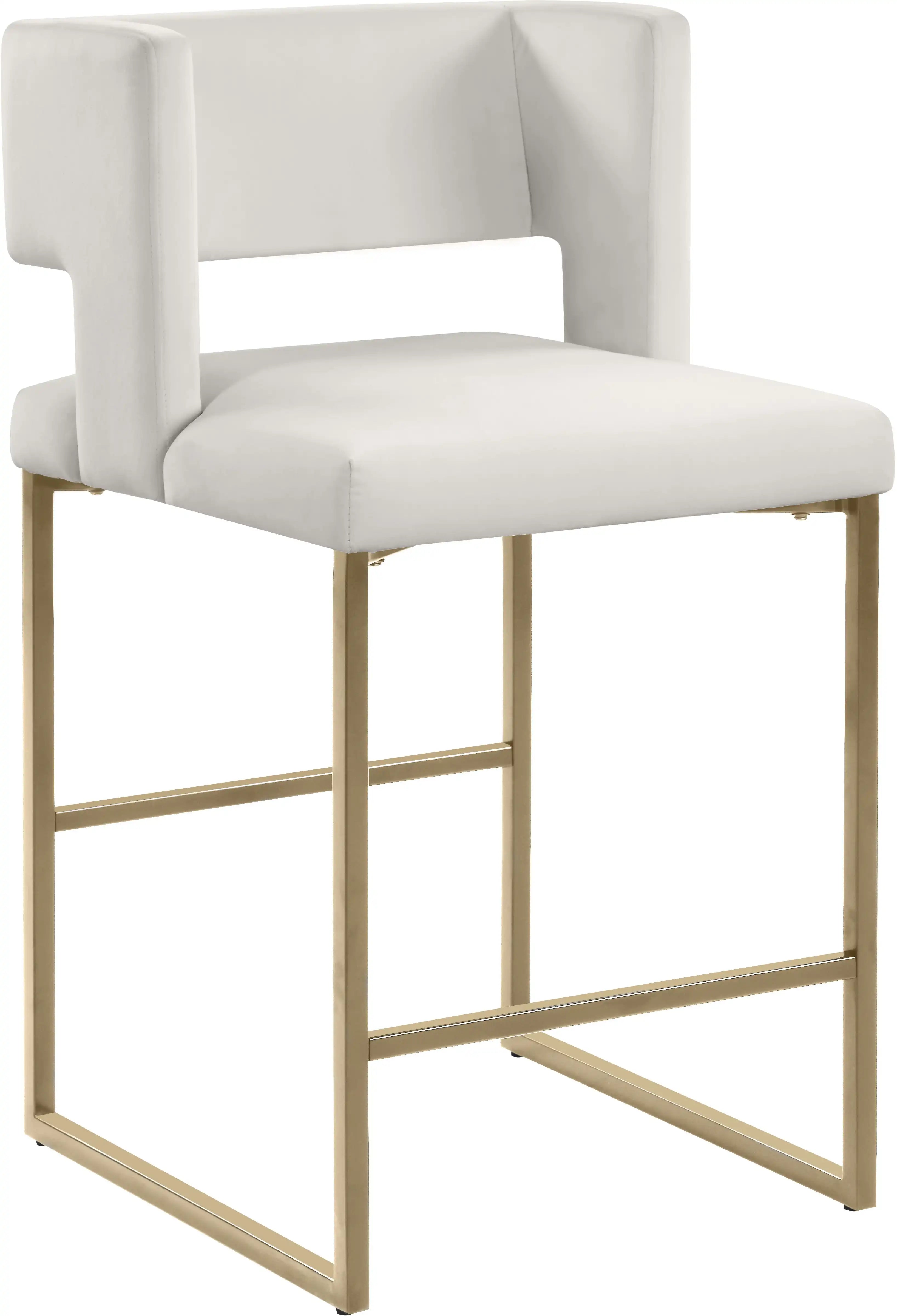 Caleb - Counter Stool with Gold Legs (Set of 2) - Best Buy Furniture