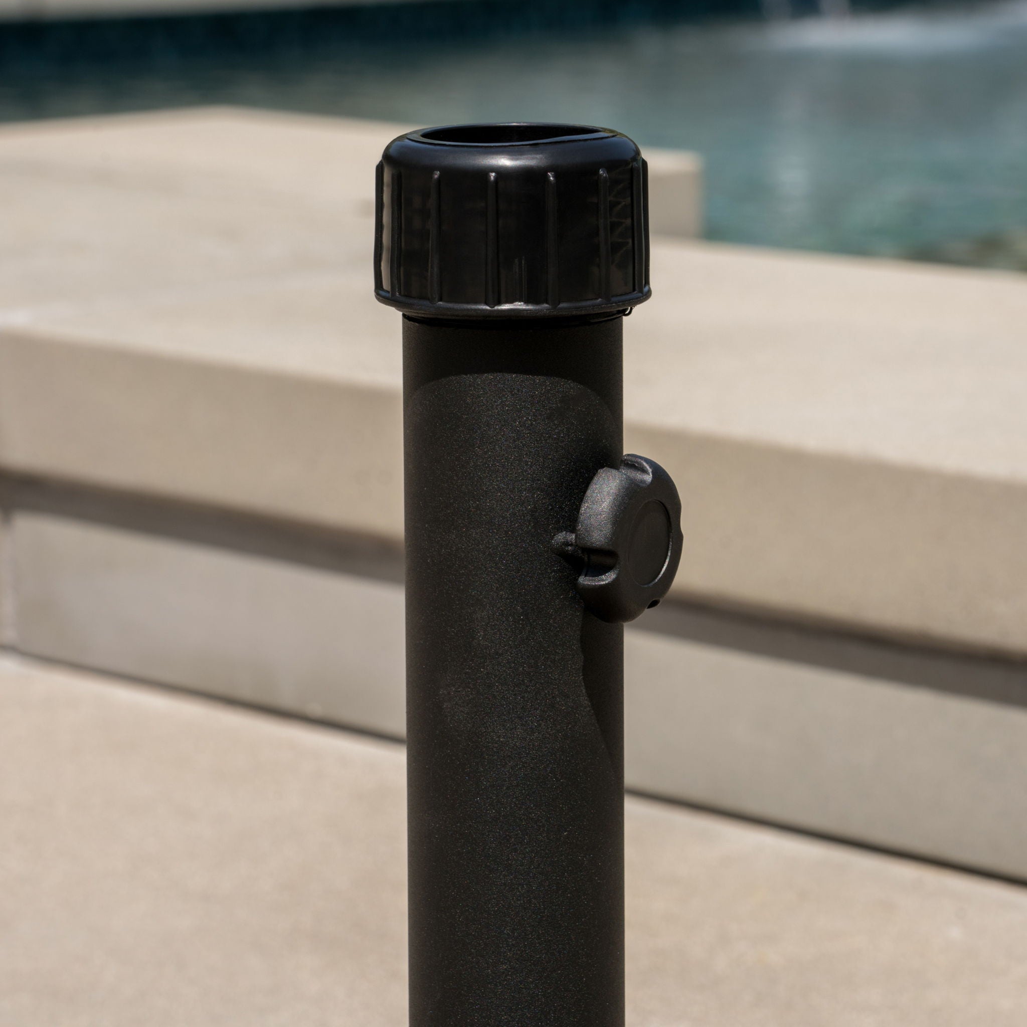 Holder Round Umbrella Base 33 Lbs Concrete - Brown - Best Buy Furniture