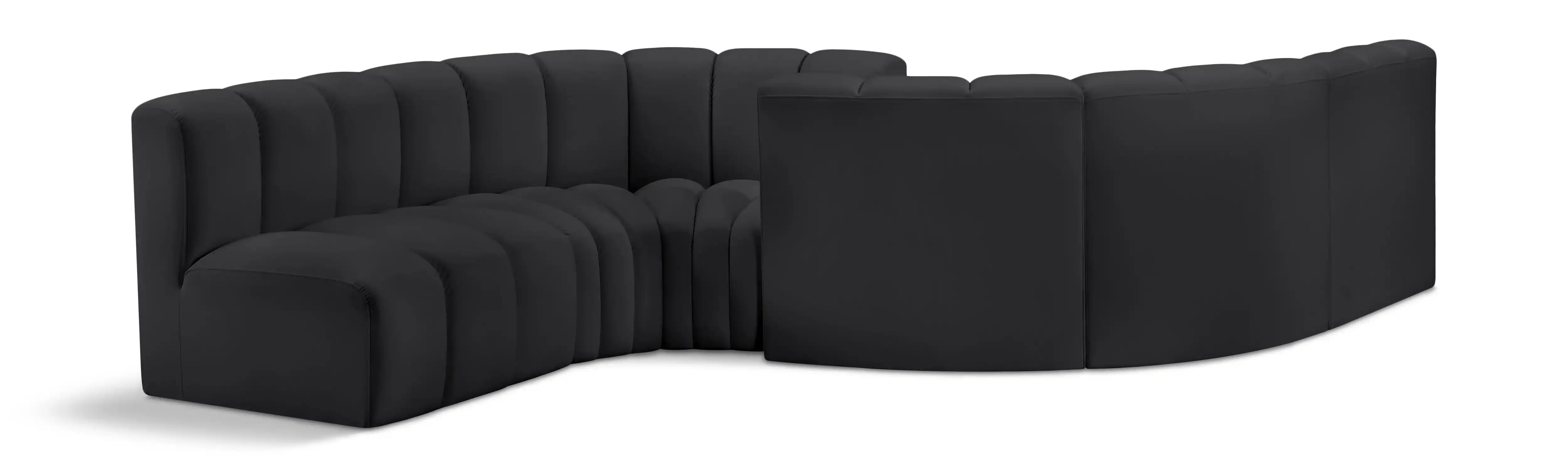 Arc - Faux Leather 6 Piece Modular Sofa - Best Buy Furniture