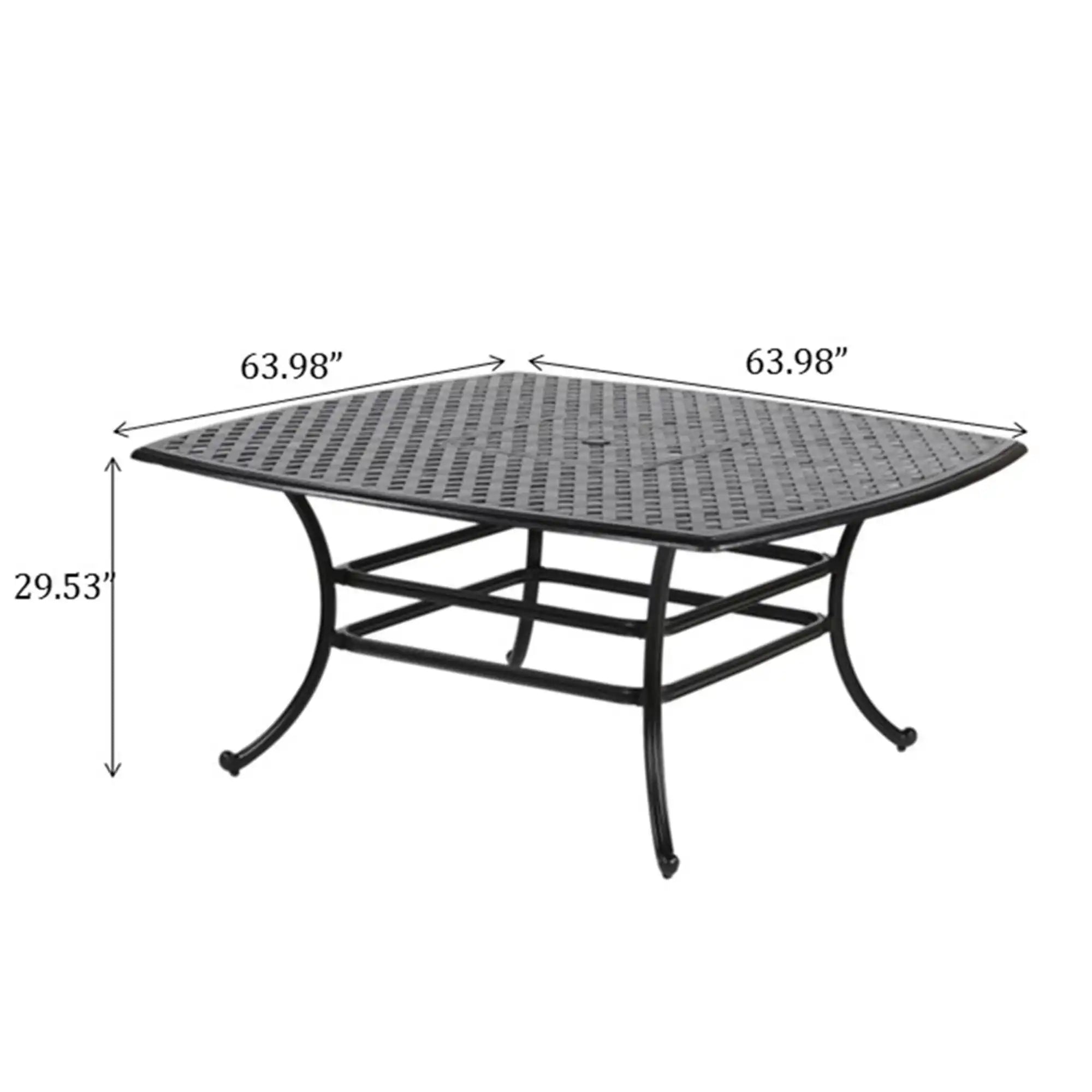 64" Square Dining Table - Dark Lava Bronze - Best Buy Furniture