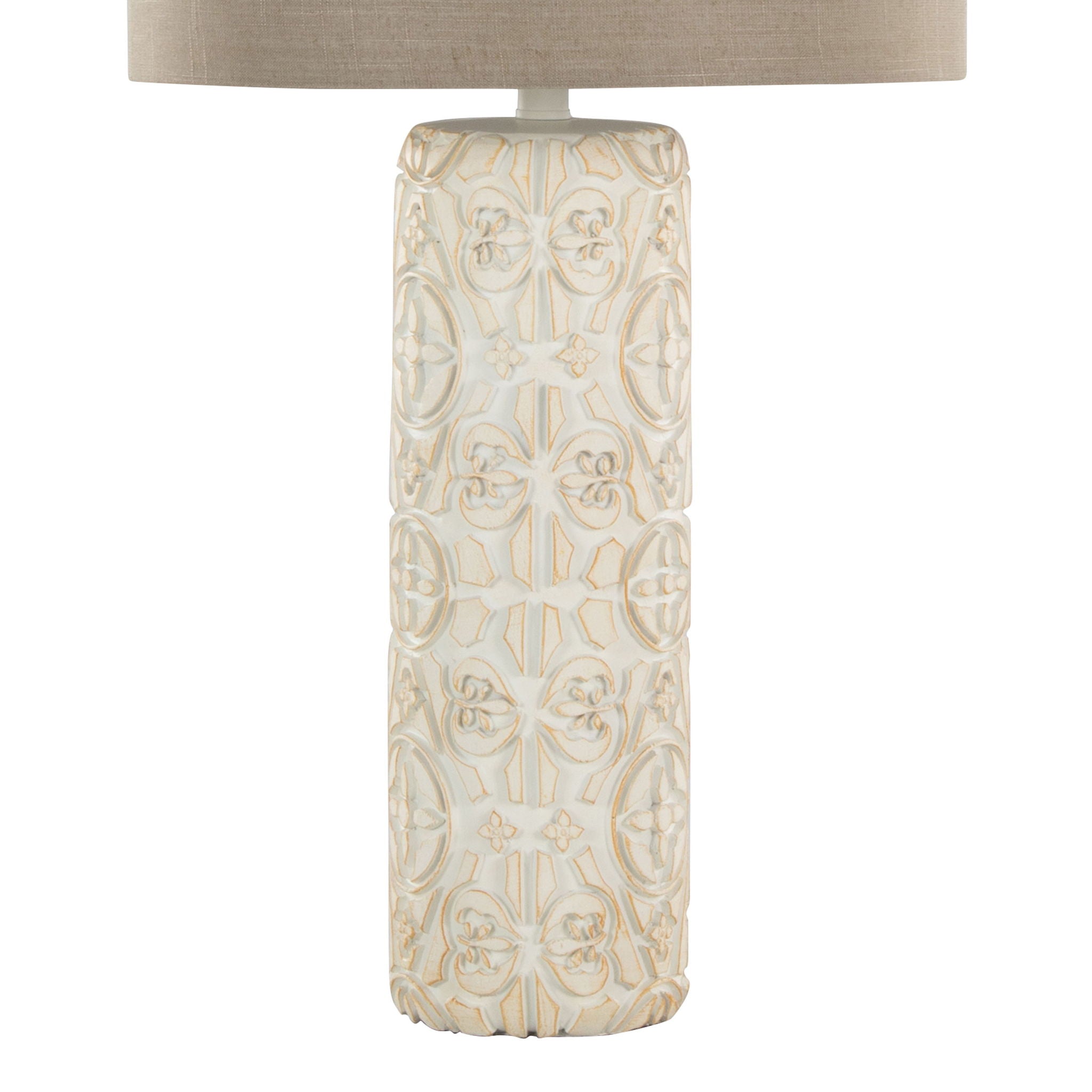 Charlotte - Contemporary Table Lamp (Set of 2) - Taos Brown / Beige - Best Buy Furniture
