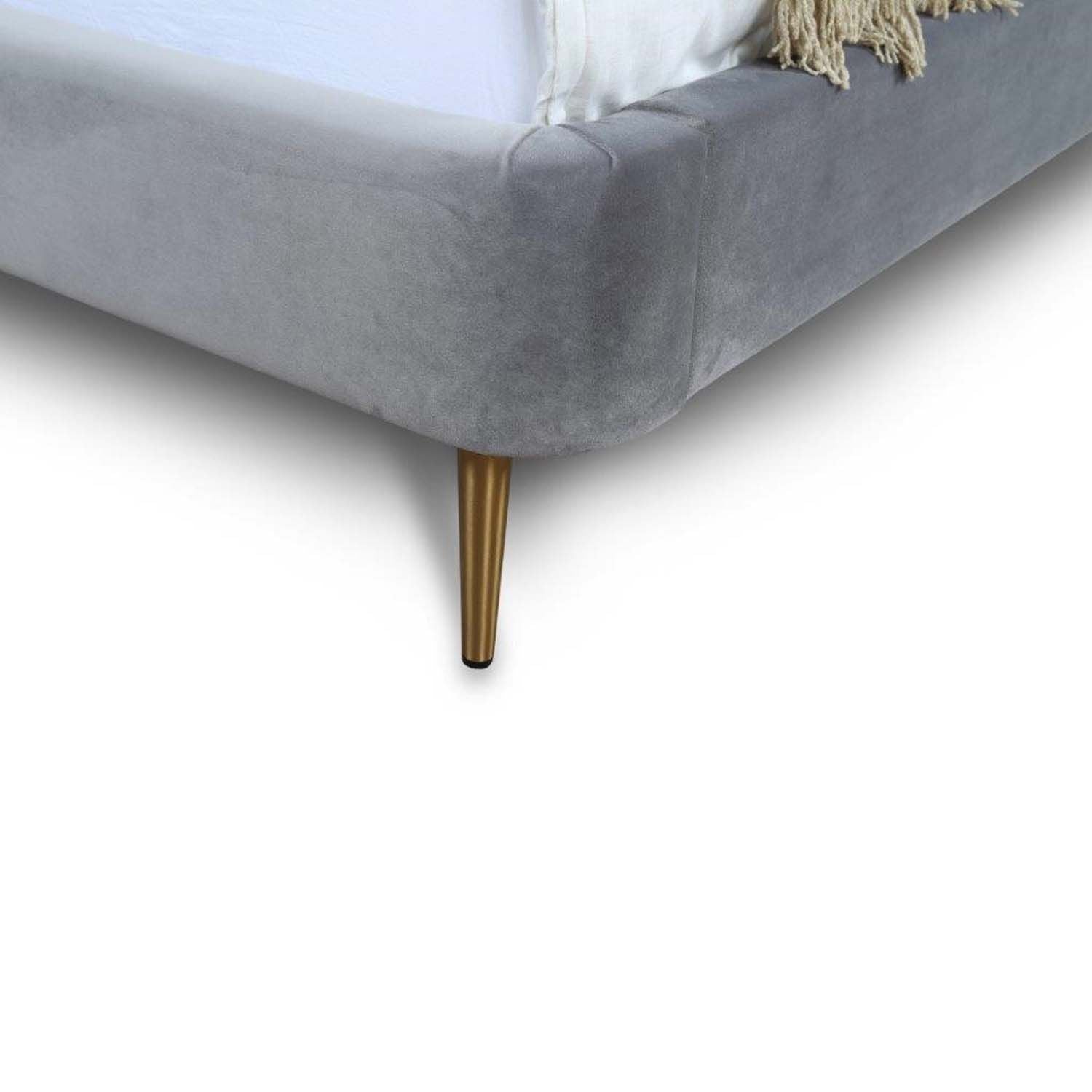 Upholstered Bed With Curved Headboard