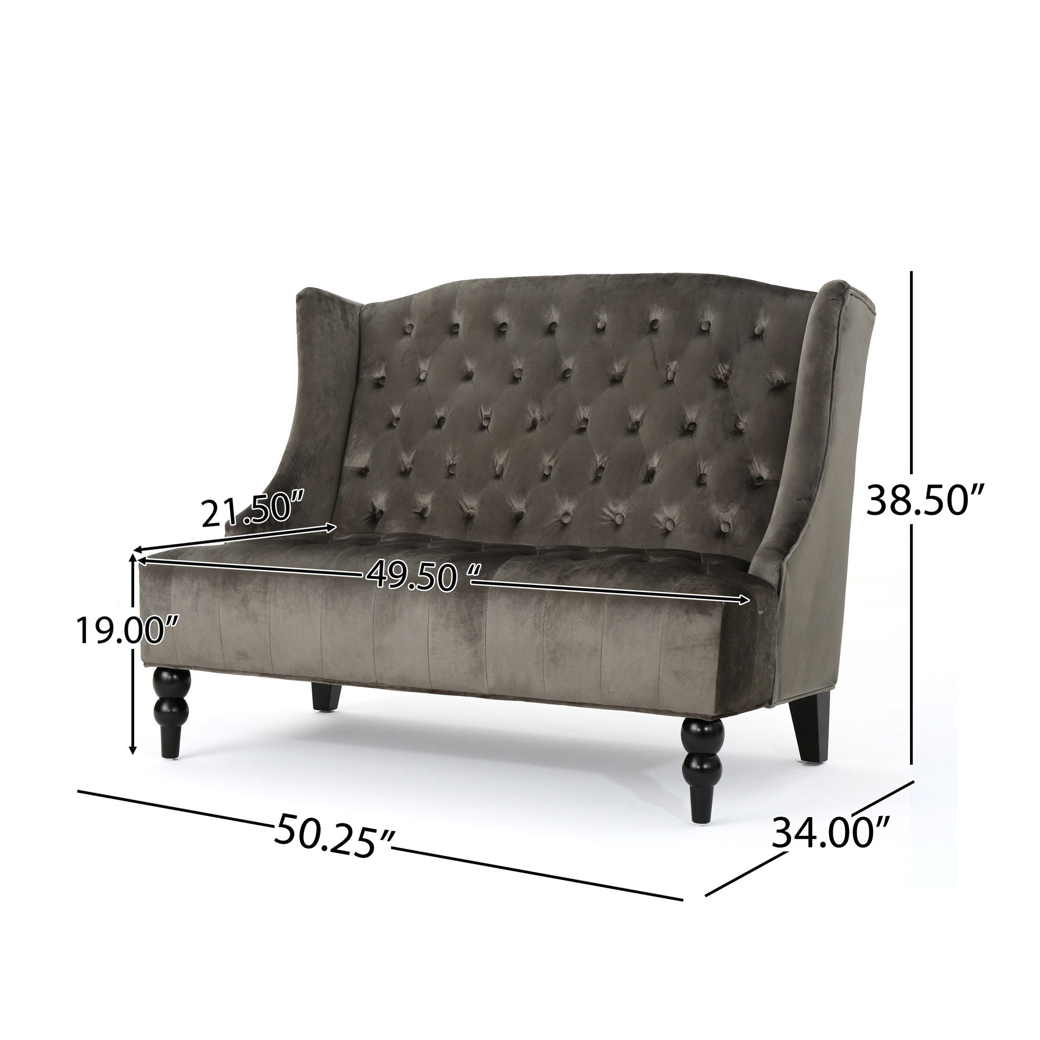 Nurturing - Upholstered Loveseat With Wing Back And Diamond Tufting - Best Buy Furniture