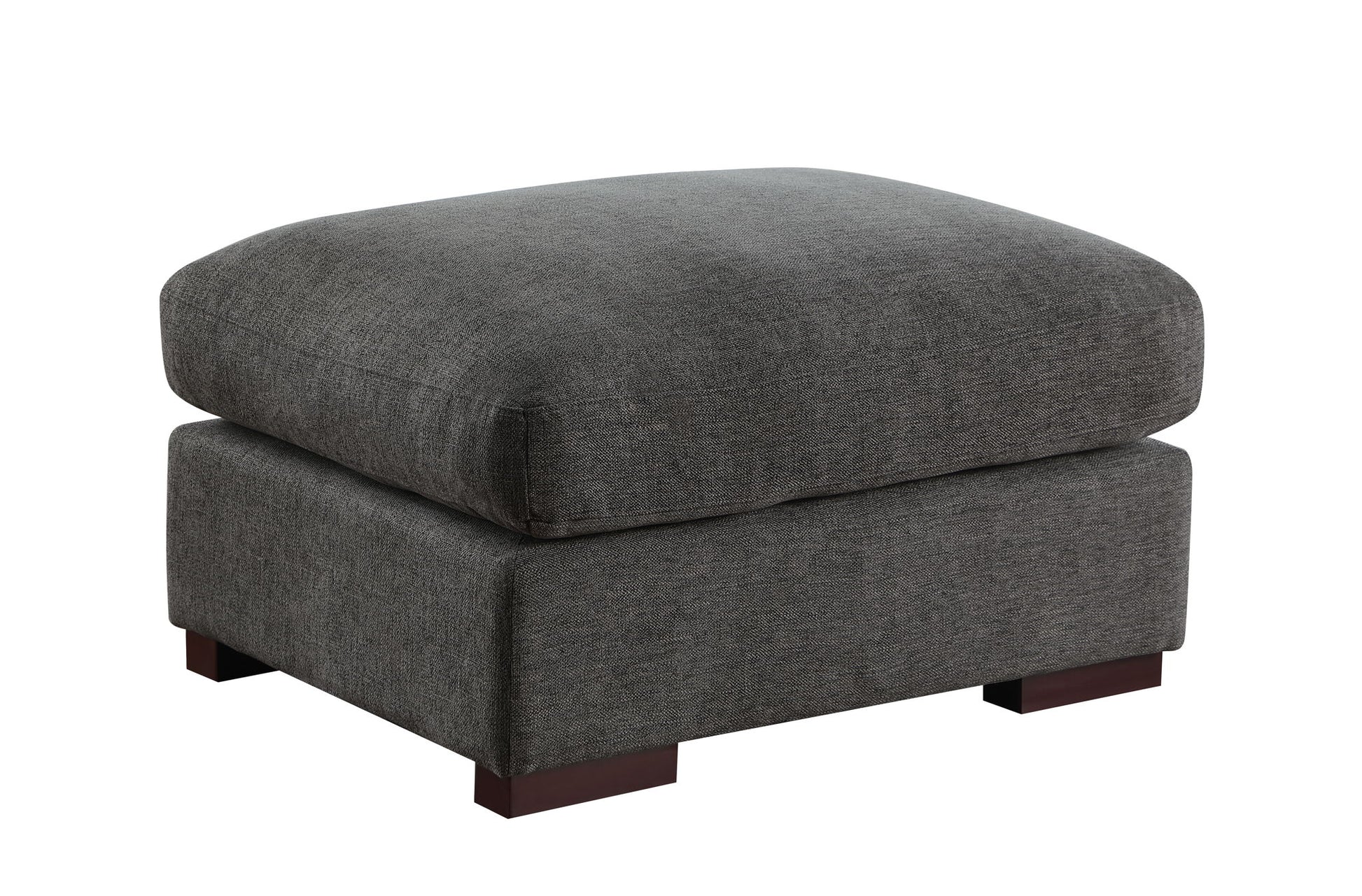 Tatman - Linen Blend Sectional With 2 Ottomans - Dark Gray - Best Buy Furniture