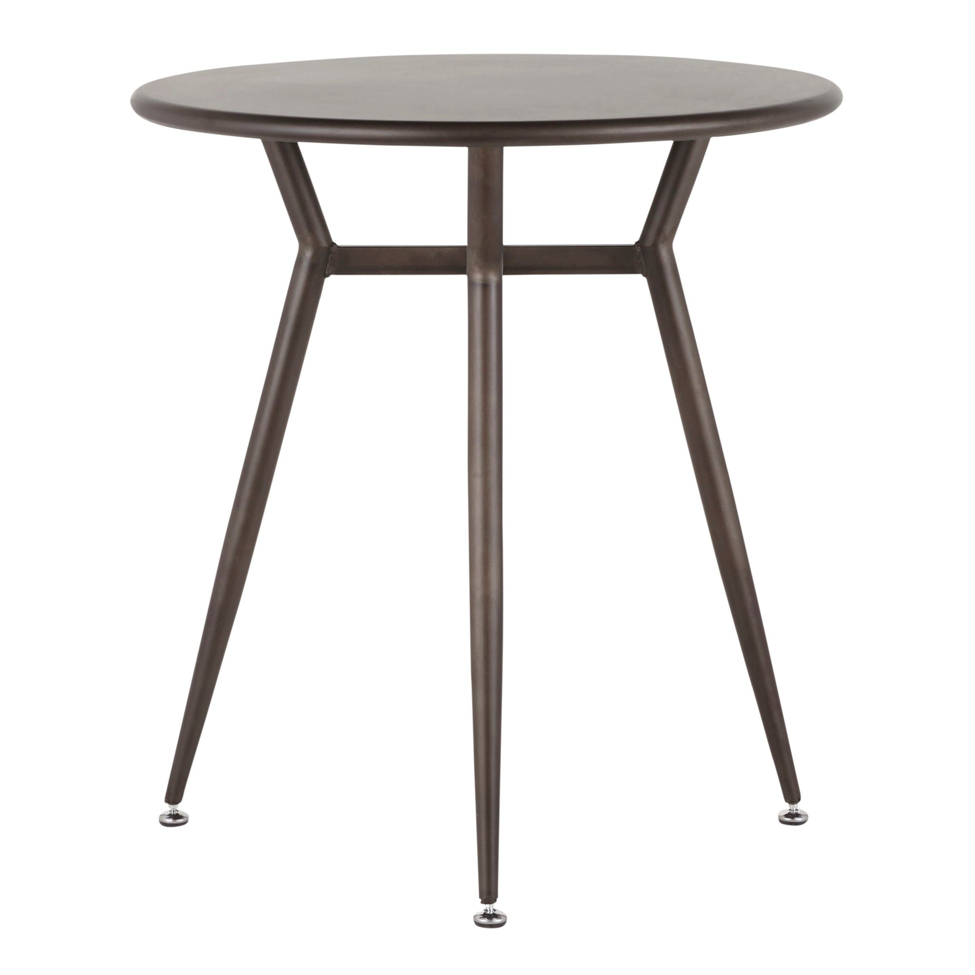 Clara - Industrial Round Dinette Table - Antique - Best Buy Furniture