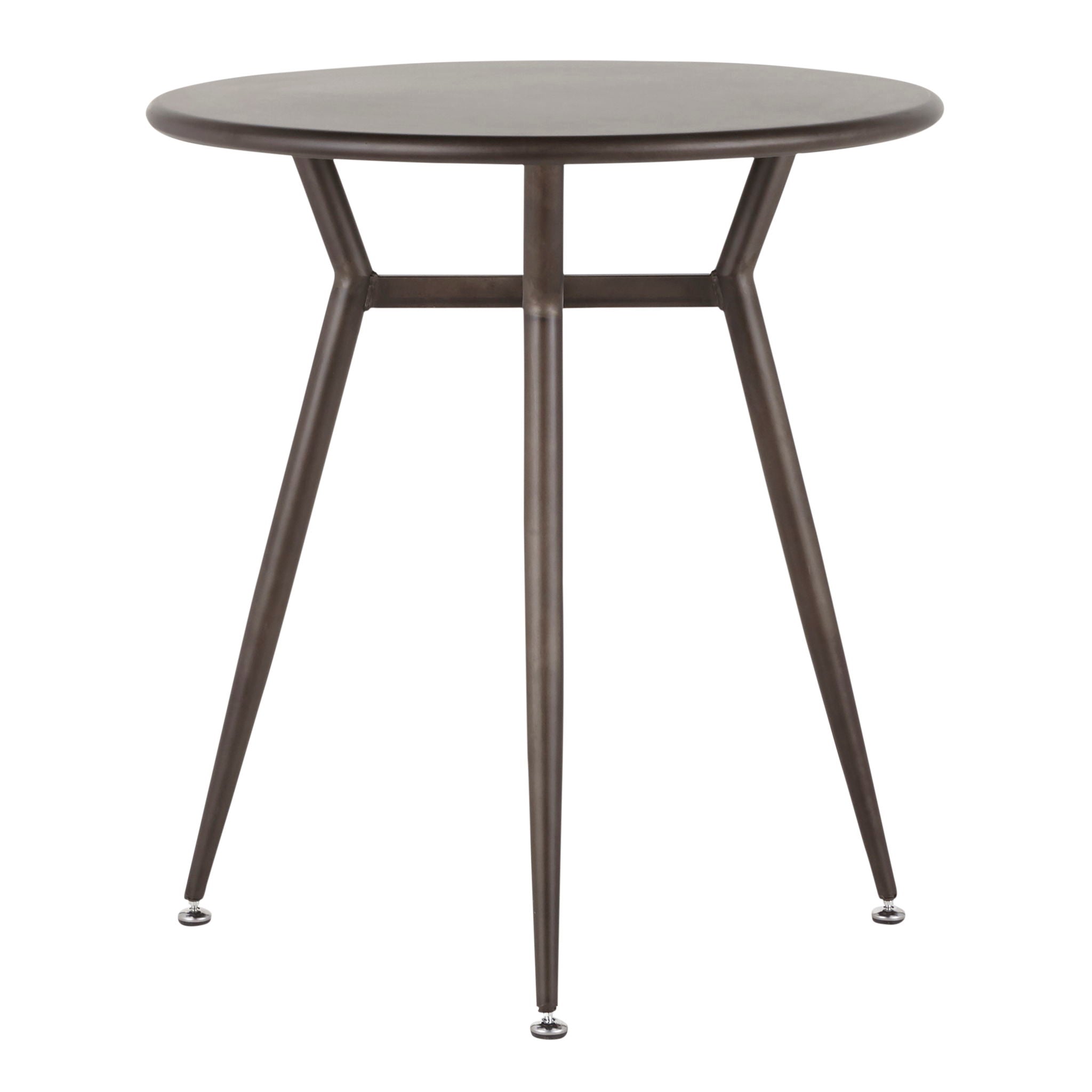 Clara - Industrial Round Dinette Table - Antique - Best Buy Furniture